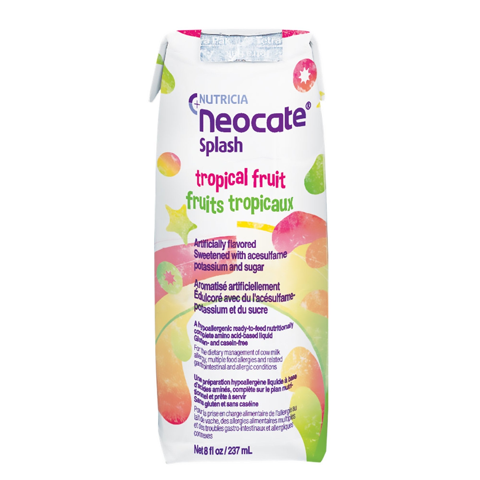 Neocate® Splash Tropical Fruit Flavor Pediatric Oral Supplement / Tube Feeding Formula, 8 oz. Carton (27 Units)