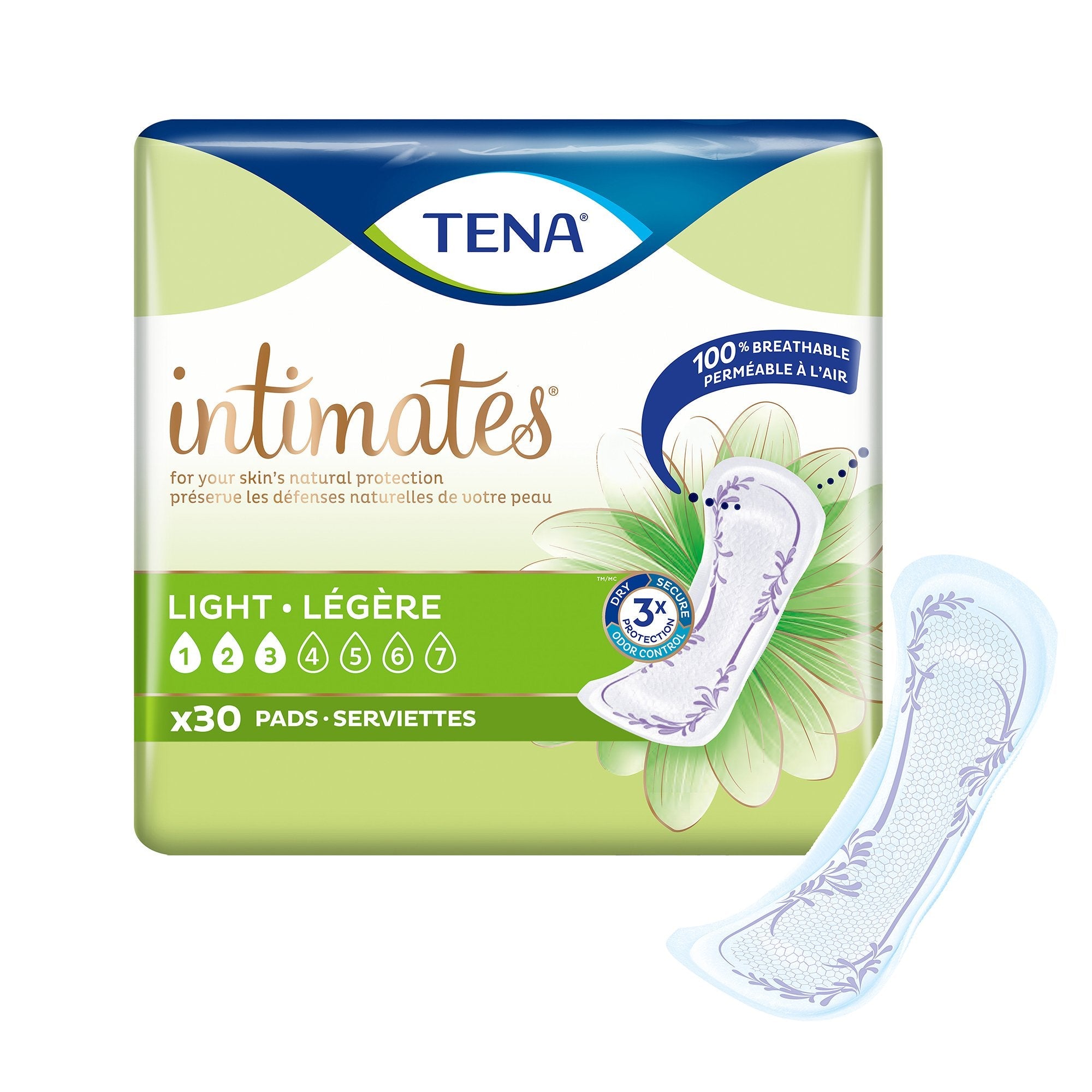 Tena® Intimates™ Ultra Thin Light Pads Regular Bladder Control Pad, 9-Inch Length (30 Units)