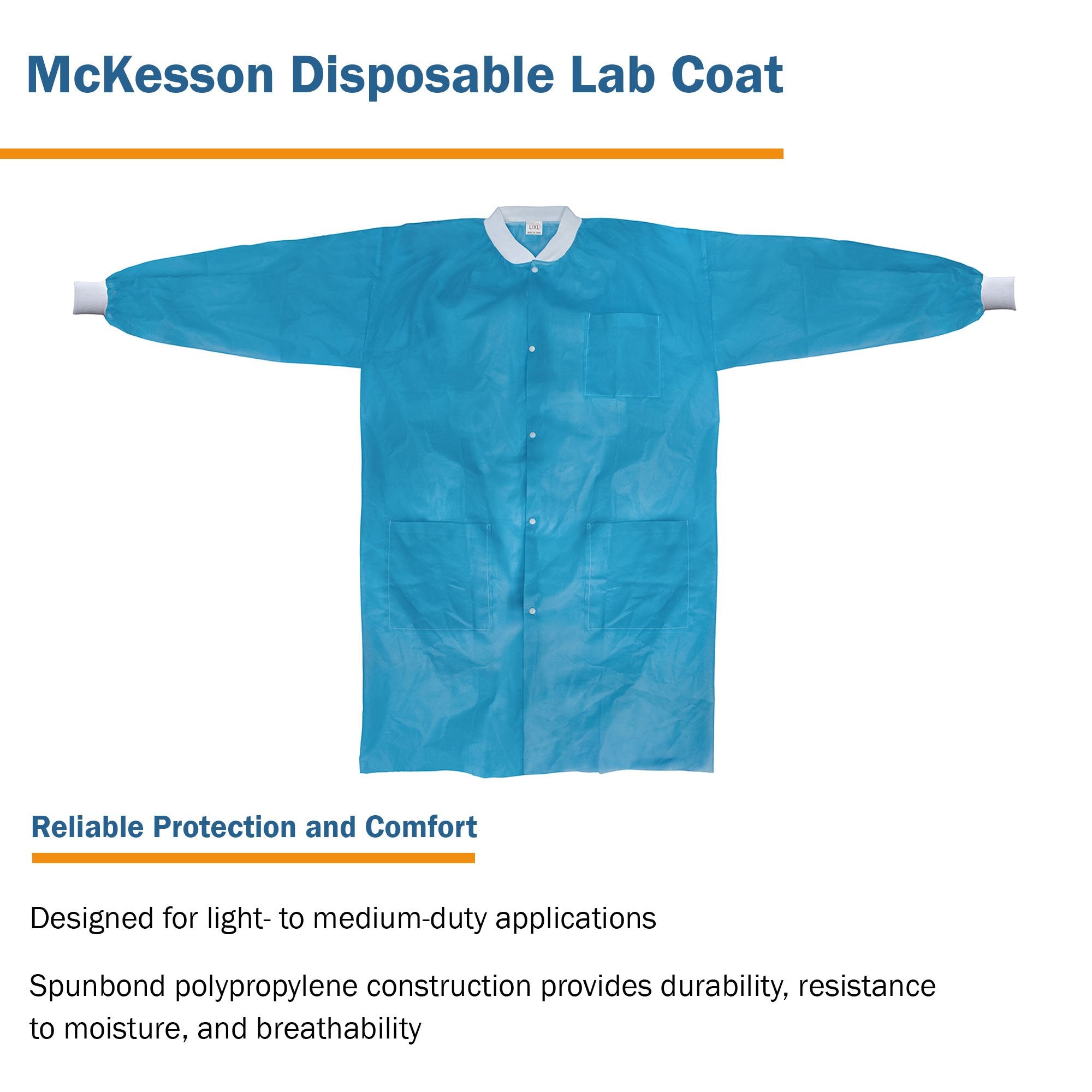 McKesson Lab Coat, Large / X-Large, Blue (30 Units)