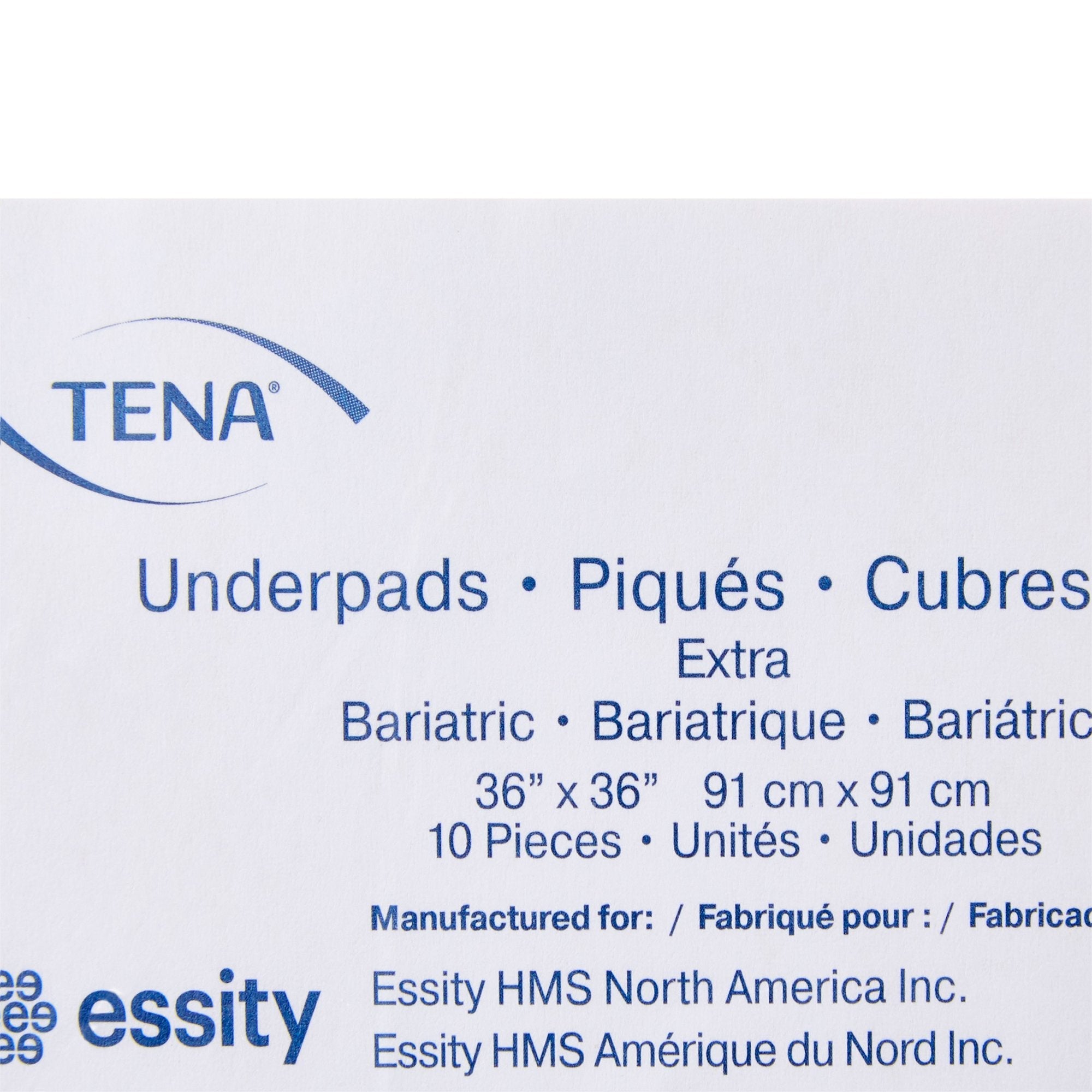 TENA Underpad Extra, 36" x 36", Disposable, Light Absorbency (10 Units)