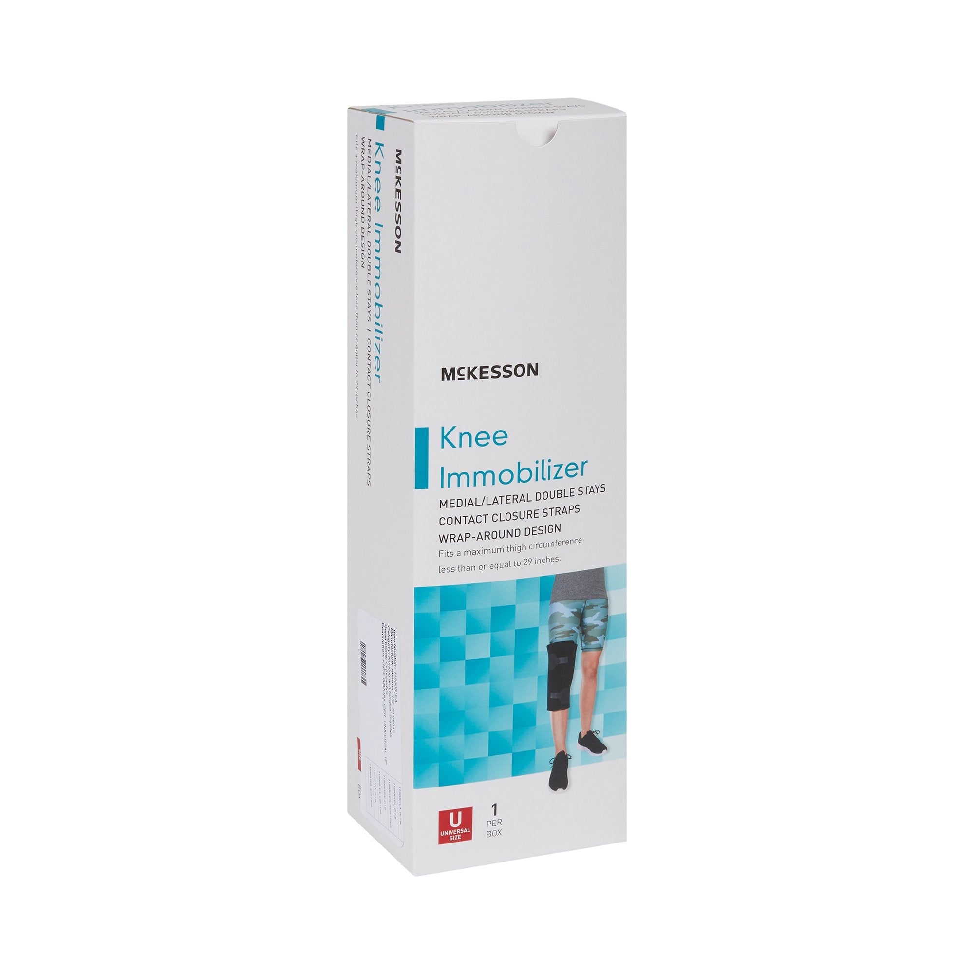 McKesson Knee Immobilizer, 12-Inch Length, One Size Fits Most (1 Unit)