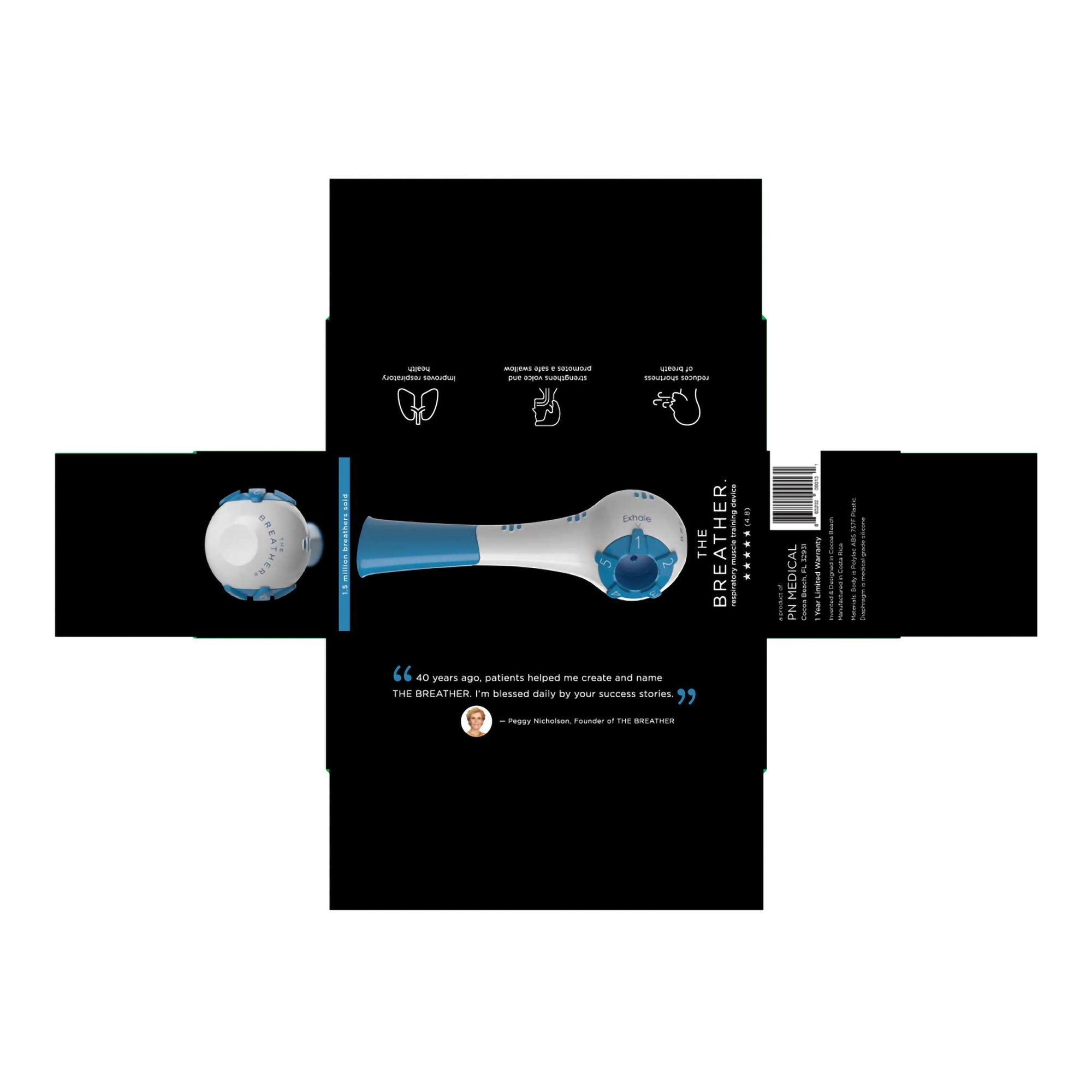 The Breather® Respiratory Exerciser, Blue (120 Units)