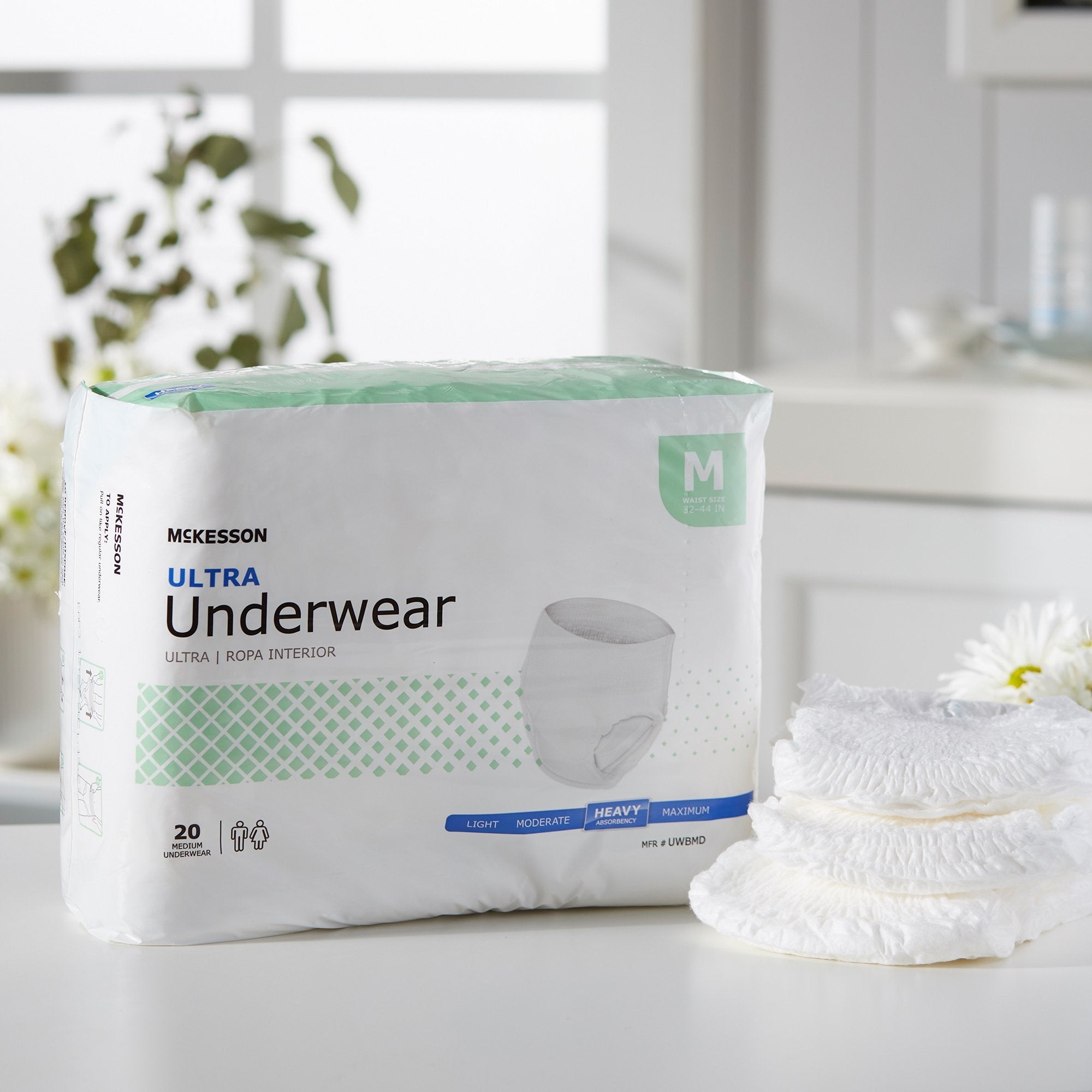 McKesson Ultra Medium Absorbent Underwear - Discreet Comfort, Heavy Absorbency