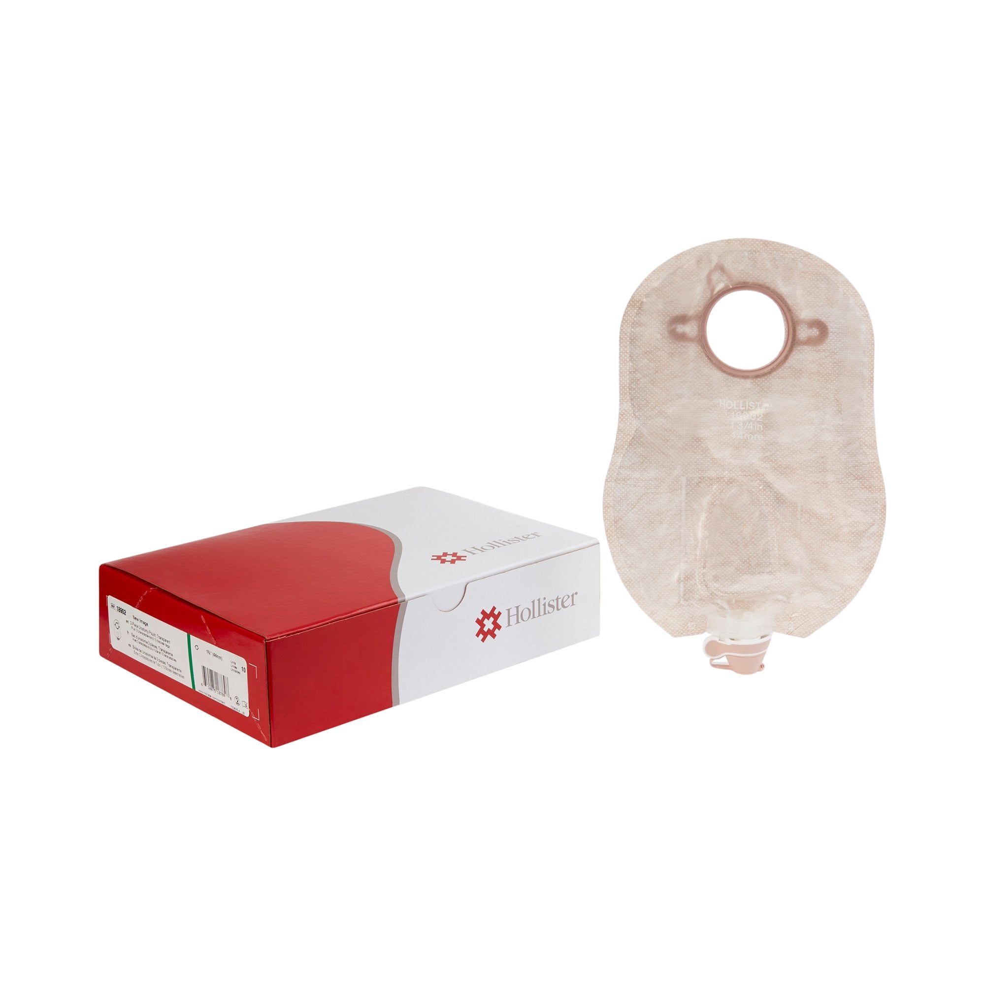 New Image™ Two-Piece Transparent Urostomy Pouch, 9 Inch Length, 1¾ Inch Stoma (10 Units)