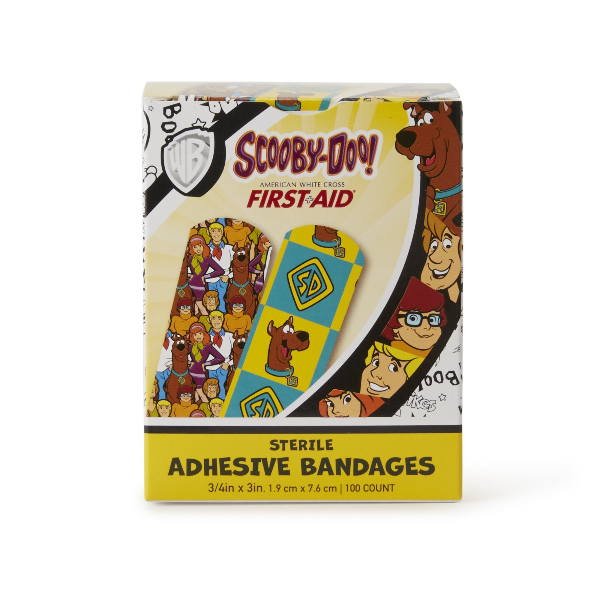 American® White Cross Stat Strip® Scooby-Doo Adhesive Strip, ¾ x 3 Inch (100 Units)