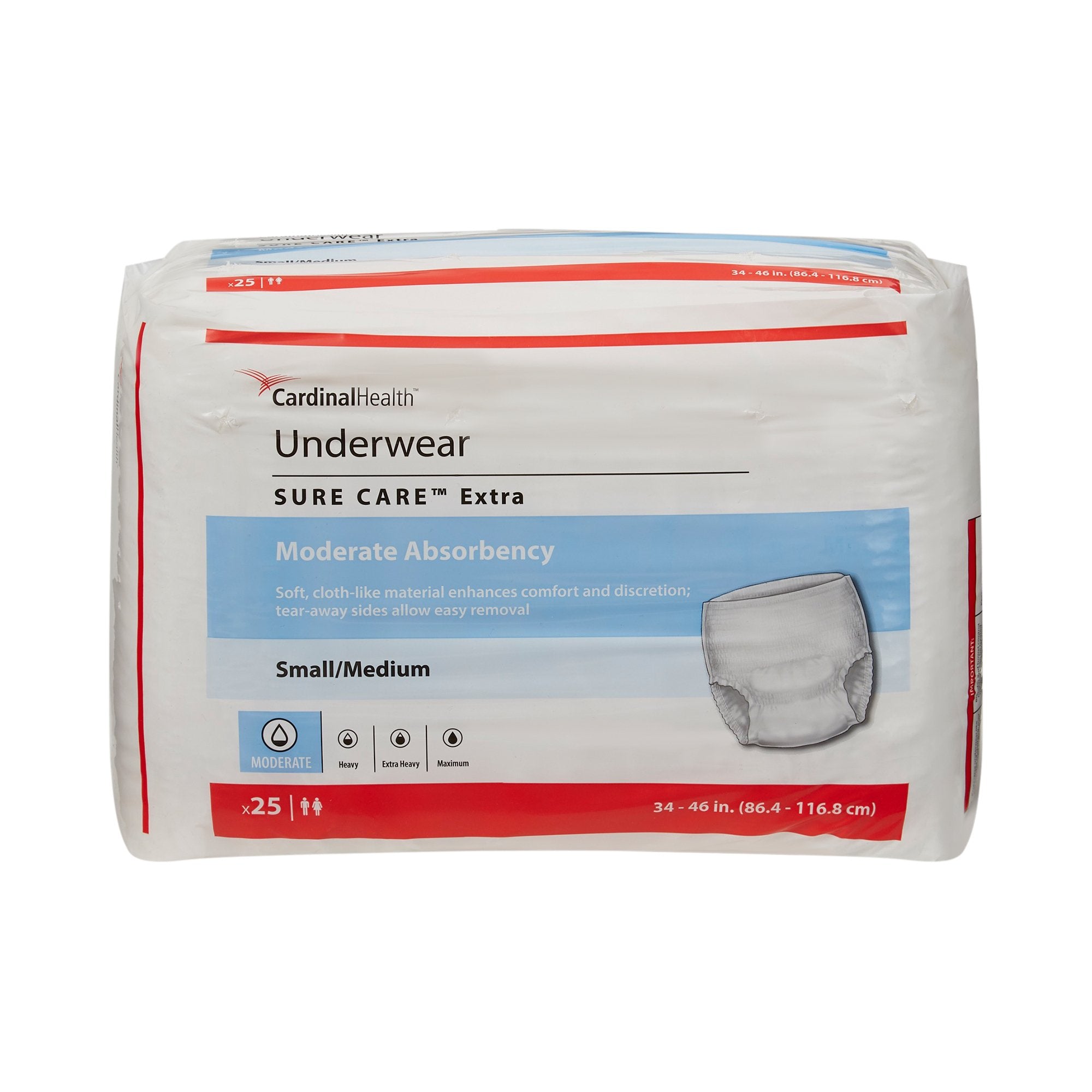 Simplicity™ Extra Moderate Absorbent Underwear, Small / Medium (25 Units)