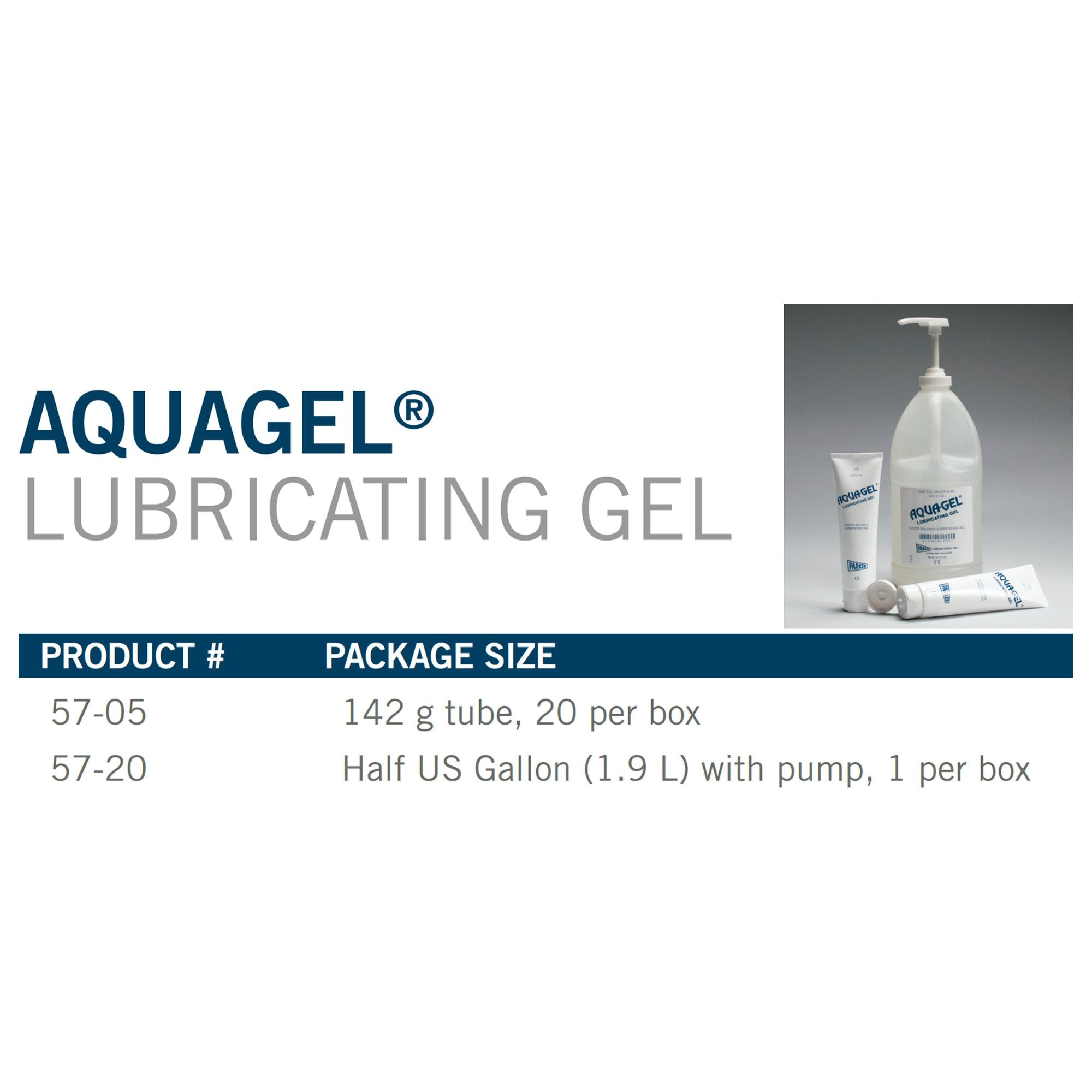 Aquagel® Lubricating Jelly, 5 oz. Tube (20 Units)