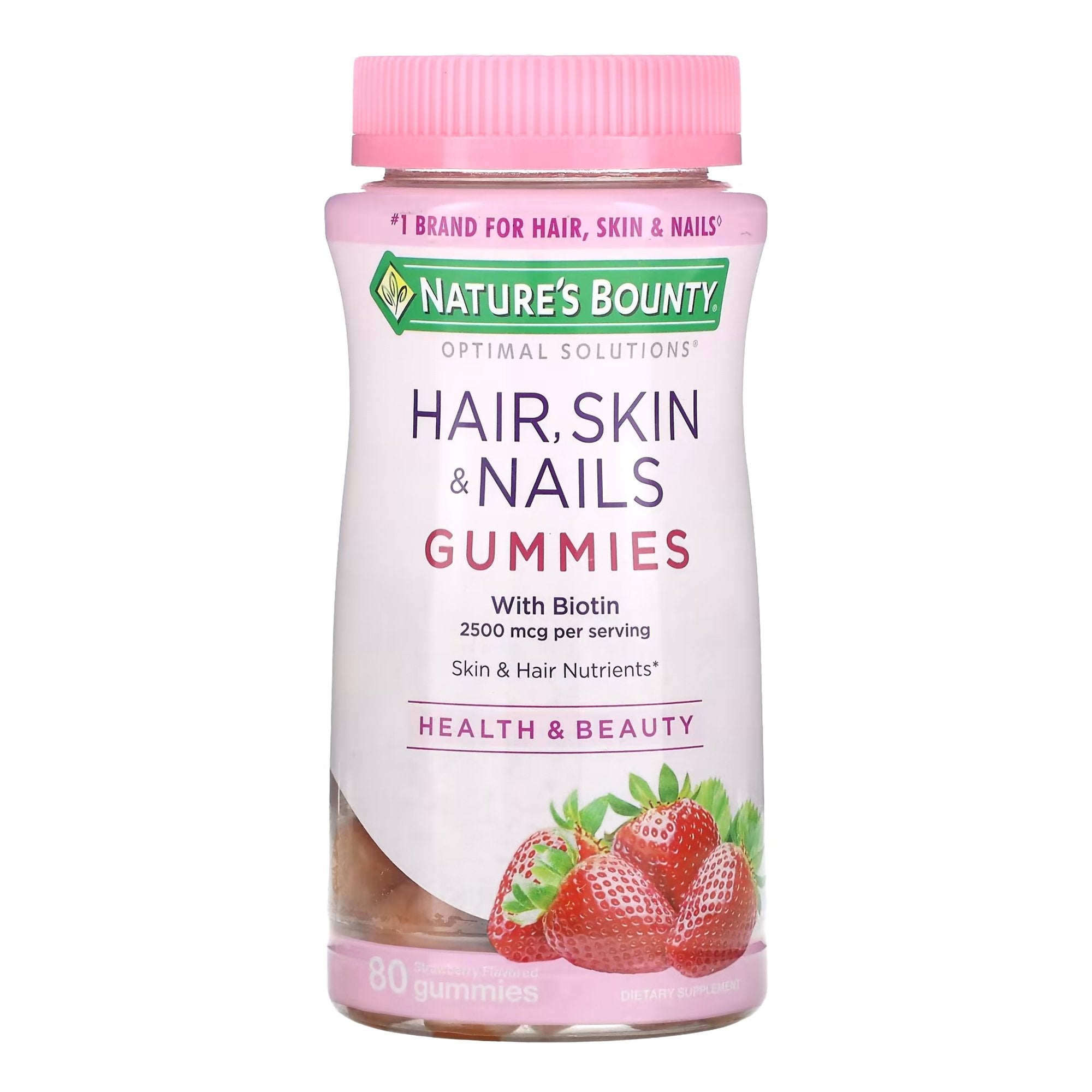 Skin / Hair Supplement Nature's Bounty® Gummy 80 per Bottle (1 Unit)