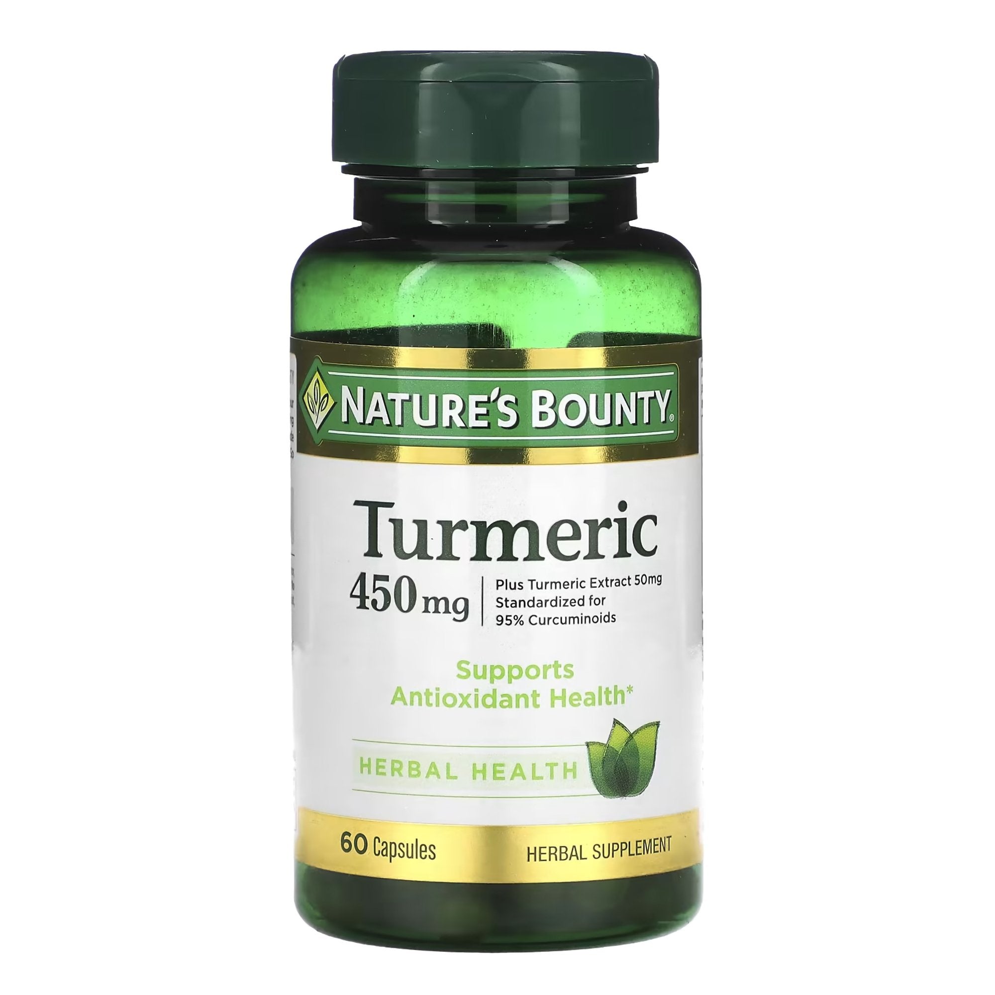 Herbal Supplement Nature's Bounty® Tumeric 450 mg Strength Capsule 60 per Bottle (1 Unit)