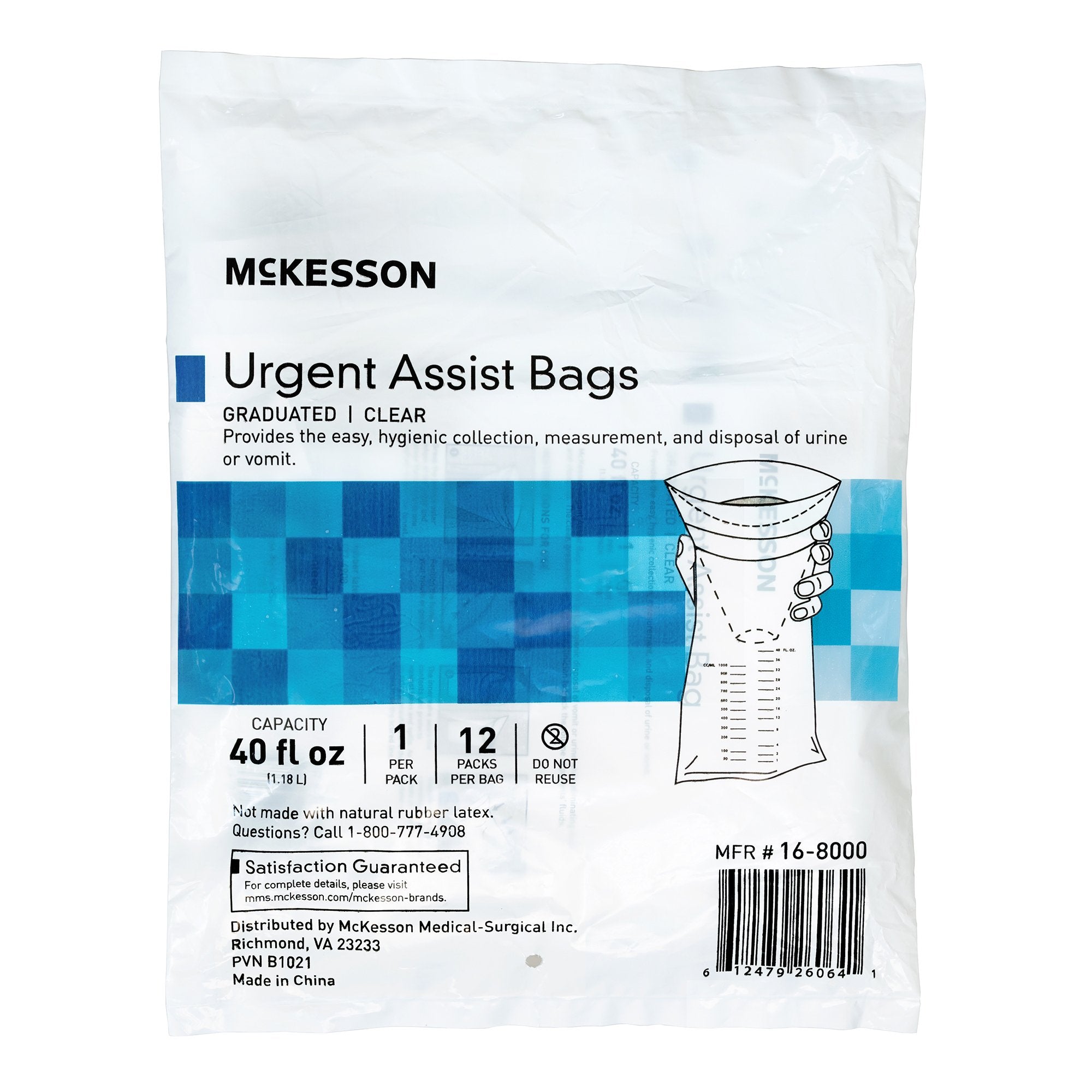Emesis Bag McKesson 40 oz. Clear (12 Units)