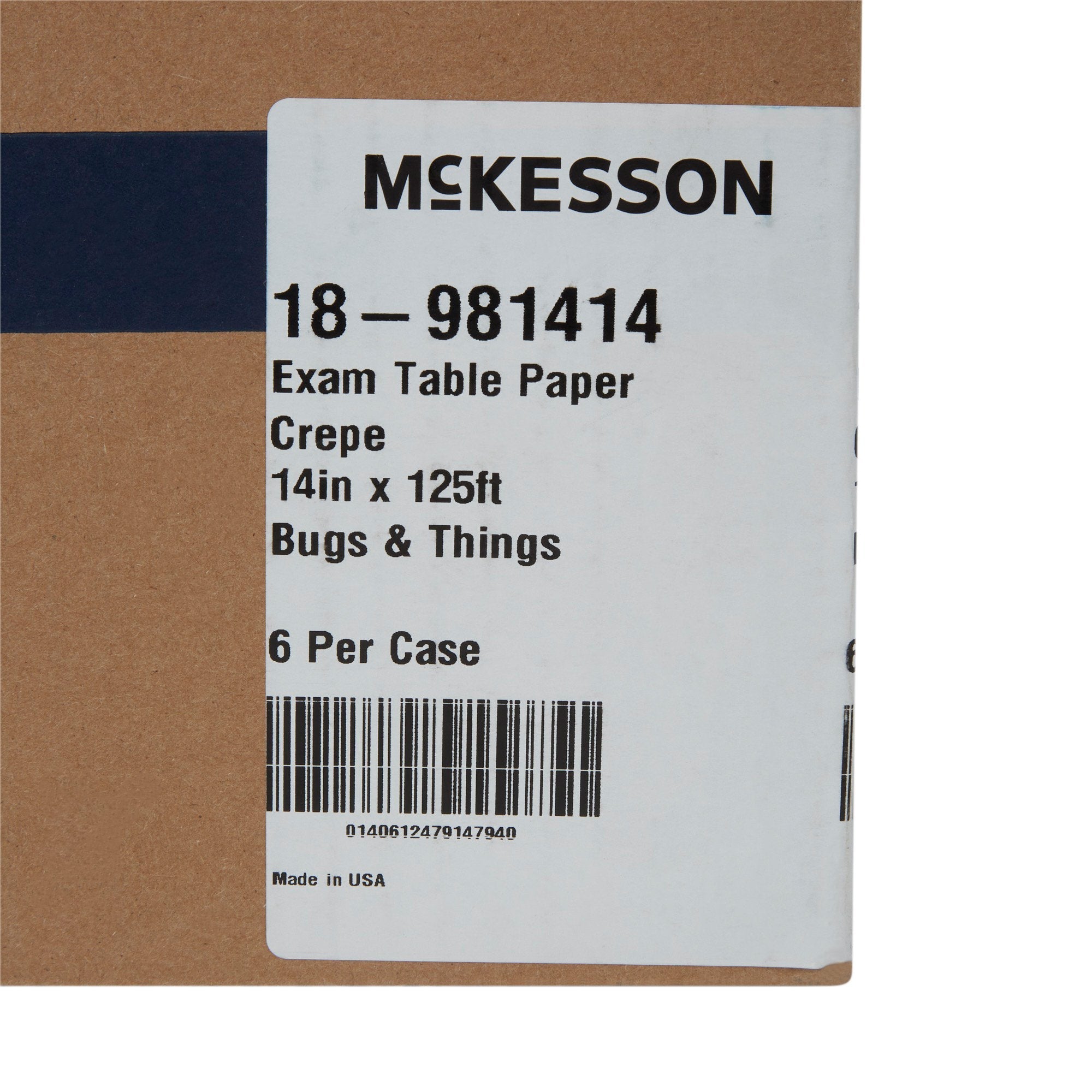 McKesson Crepe Table Paper, 14 Inch x 125 Foot, Print (Bugs and Things) (6 Units)