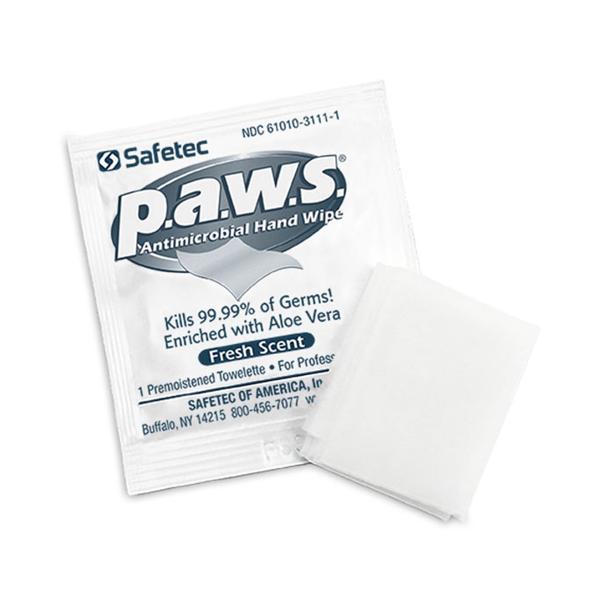 P.A.W.S. Hand Sanitizing Wipes, Individual Packets (100 Units)