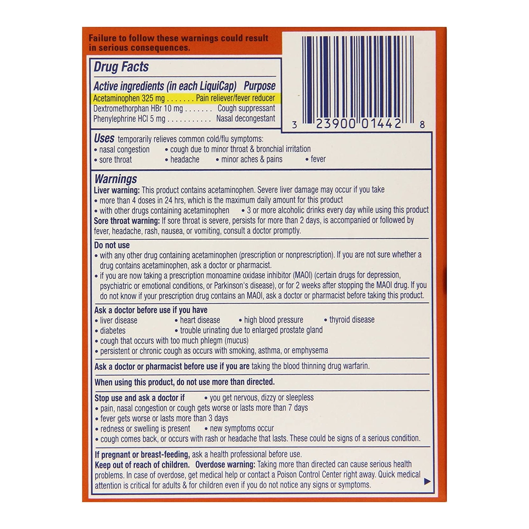 Vicks DayQuil Cold & Flu Multi-Symptom Relief LiquiCaps (1 Unit)