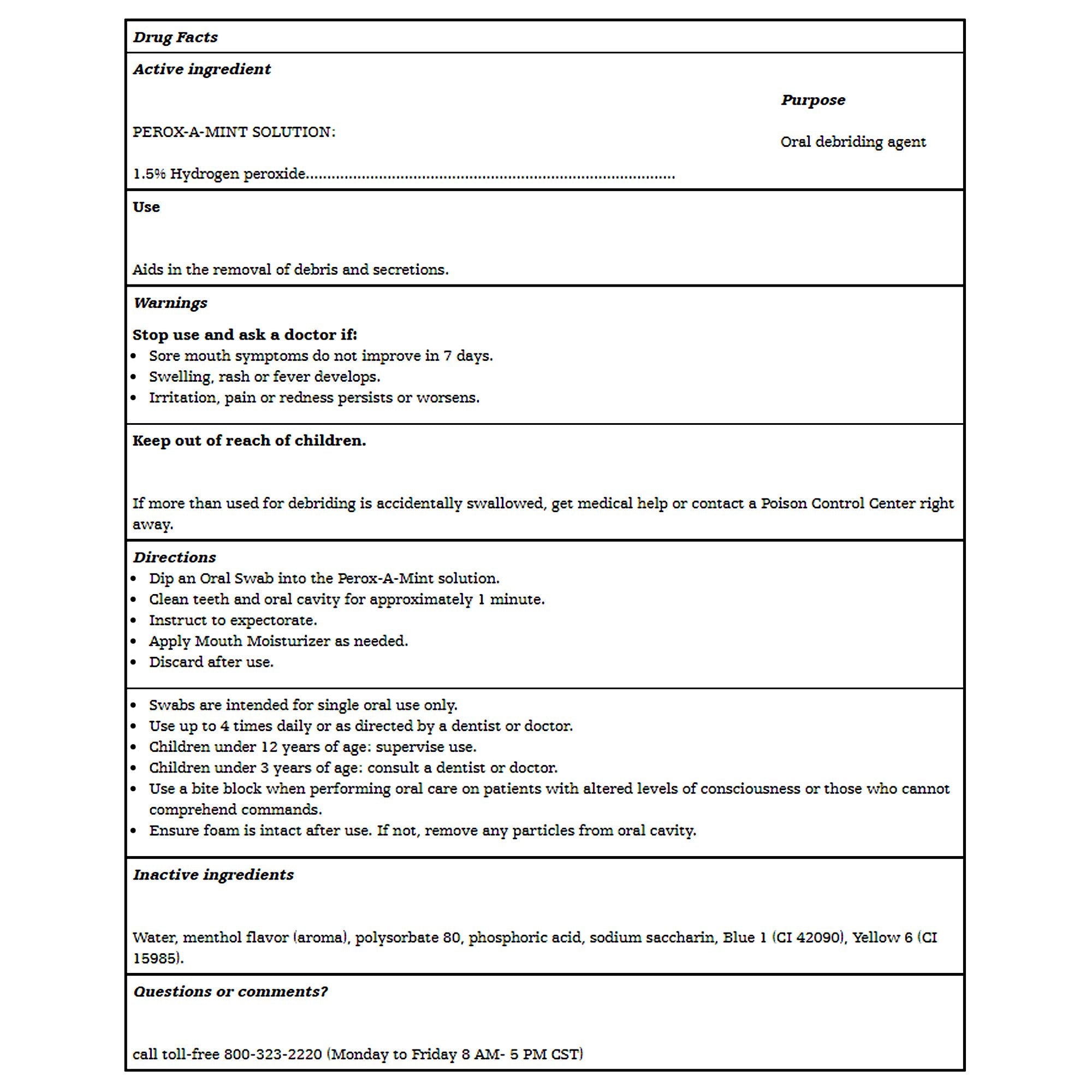 Toothette® Short Term Swab System (50 Units)