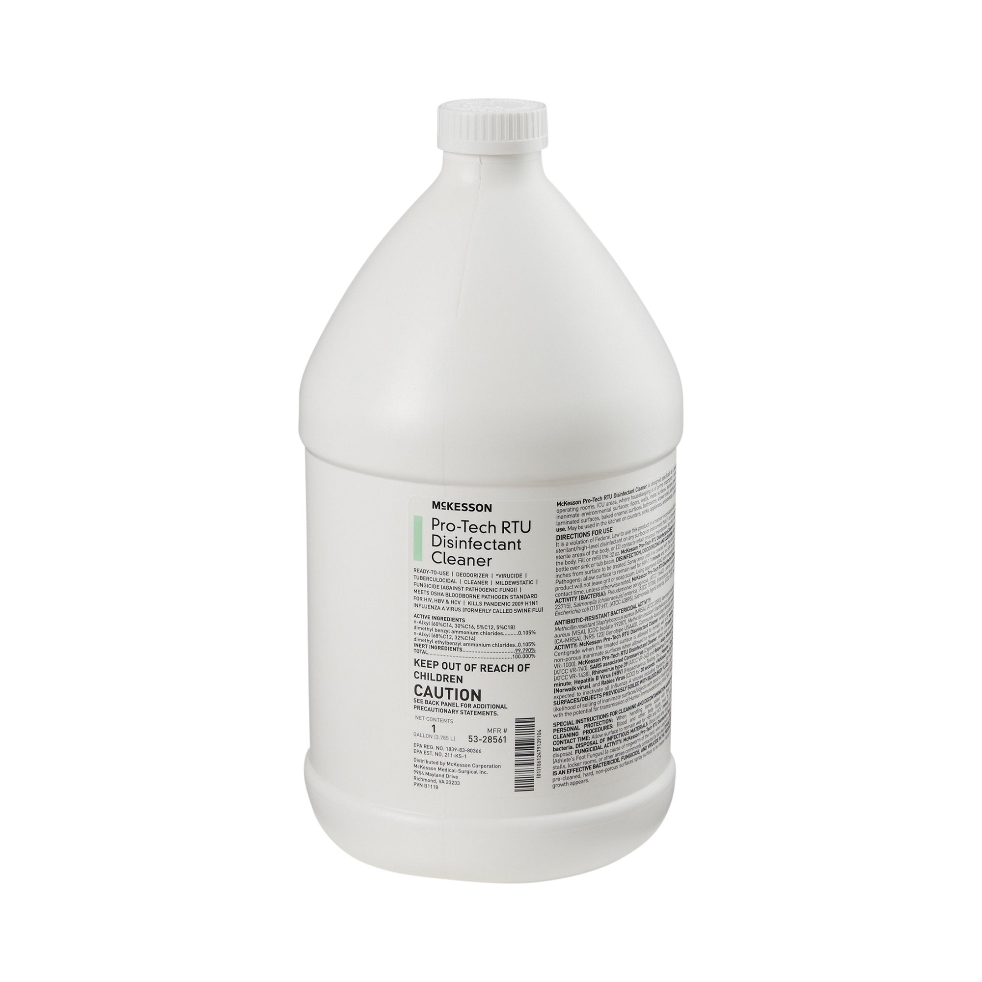 McKesson Pro-Tech Surface Disinfectant Cleaner Alcohol-Based Liquid, Non-Sterile, Floral Scent, 1 gal Jug (1 Unit)