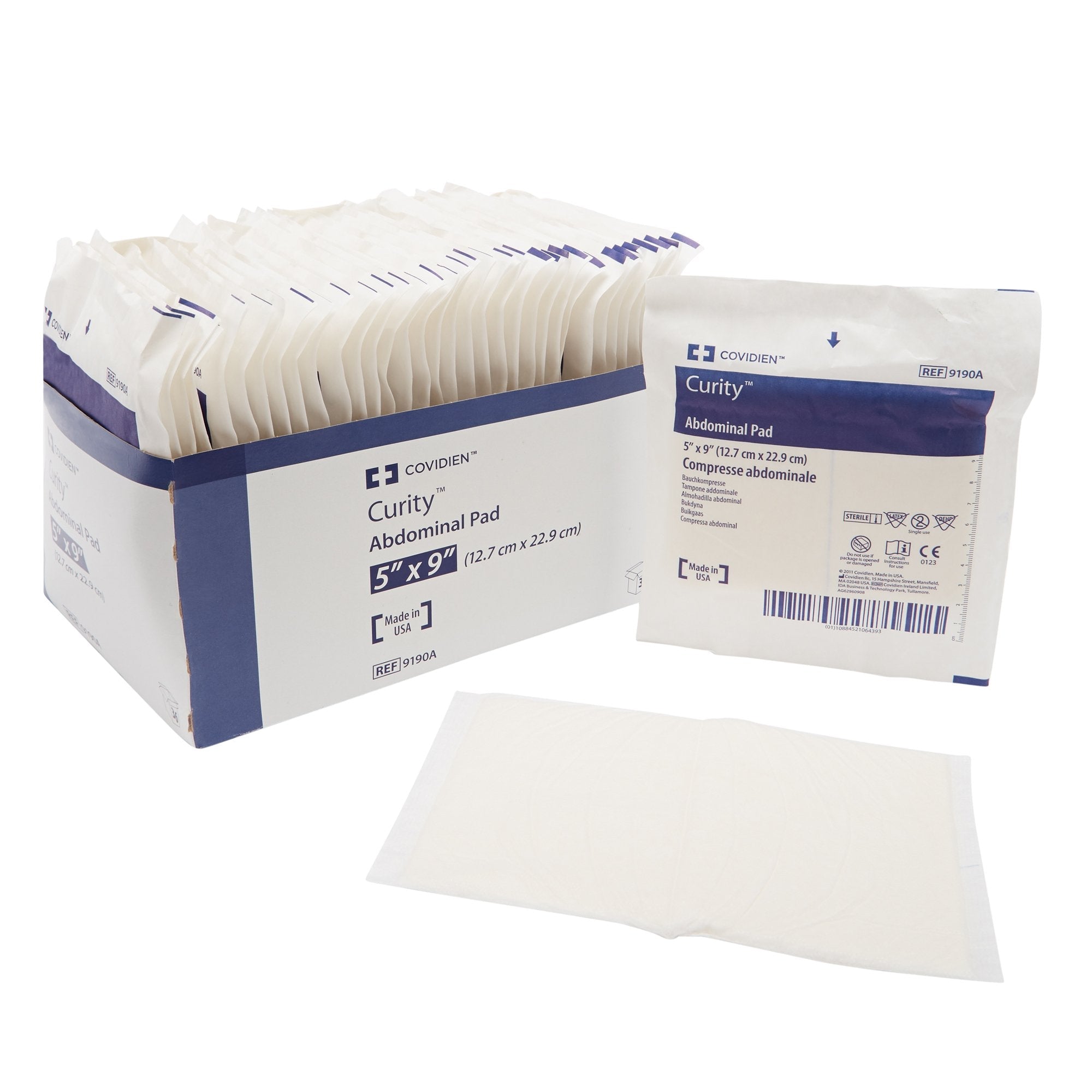 Curity™ Sterile Abdominal Pad, 5 x 9 Inch (432 Units)