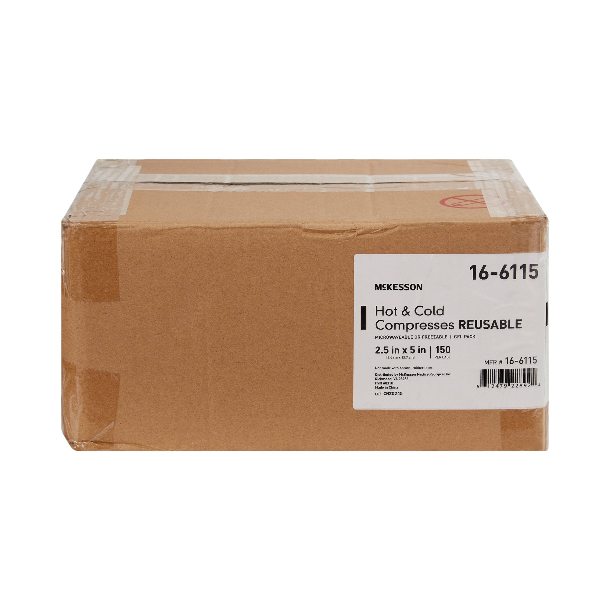 McKesson Cold and Hot Compress Pack, Reusable, 2-1/2 x 5 Inch (150 Units)