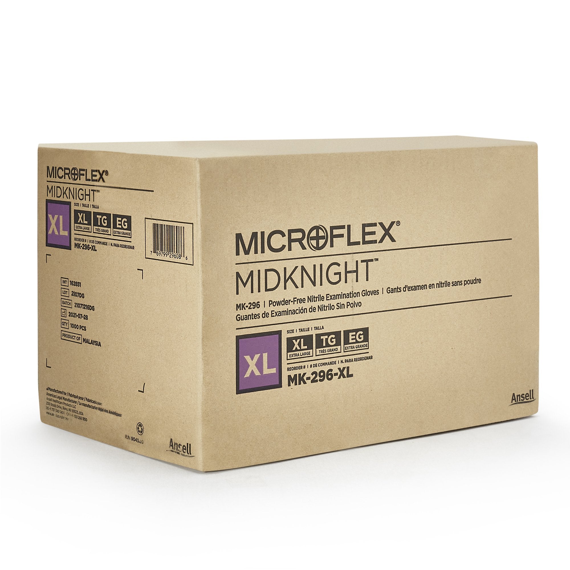 Microflex® MidKnight™ Exam Glove, Extra Large, Black (1 Unit)