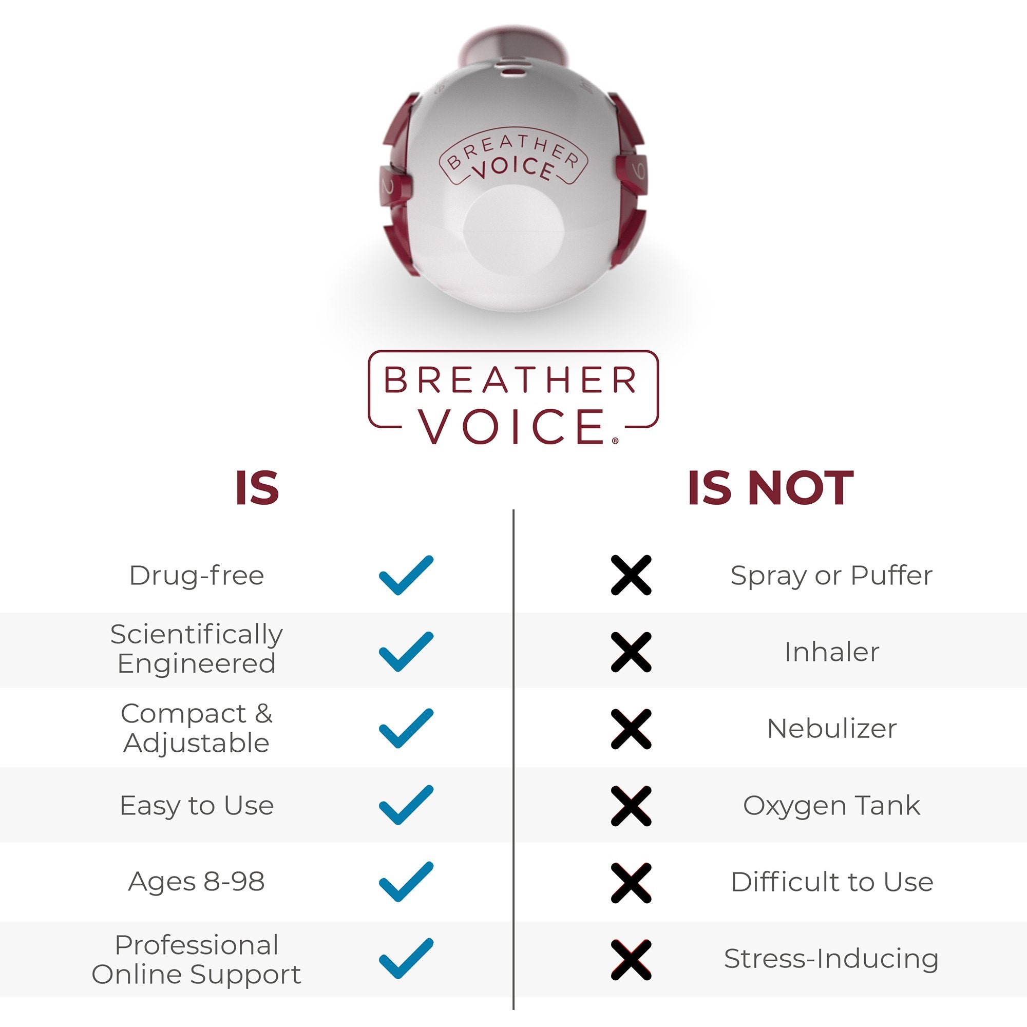 Breather Voice® Respiratory Exerciser (118 Units)