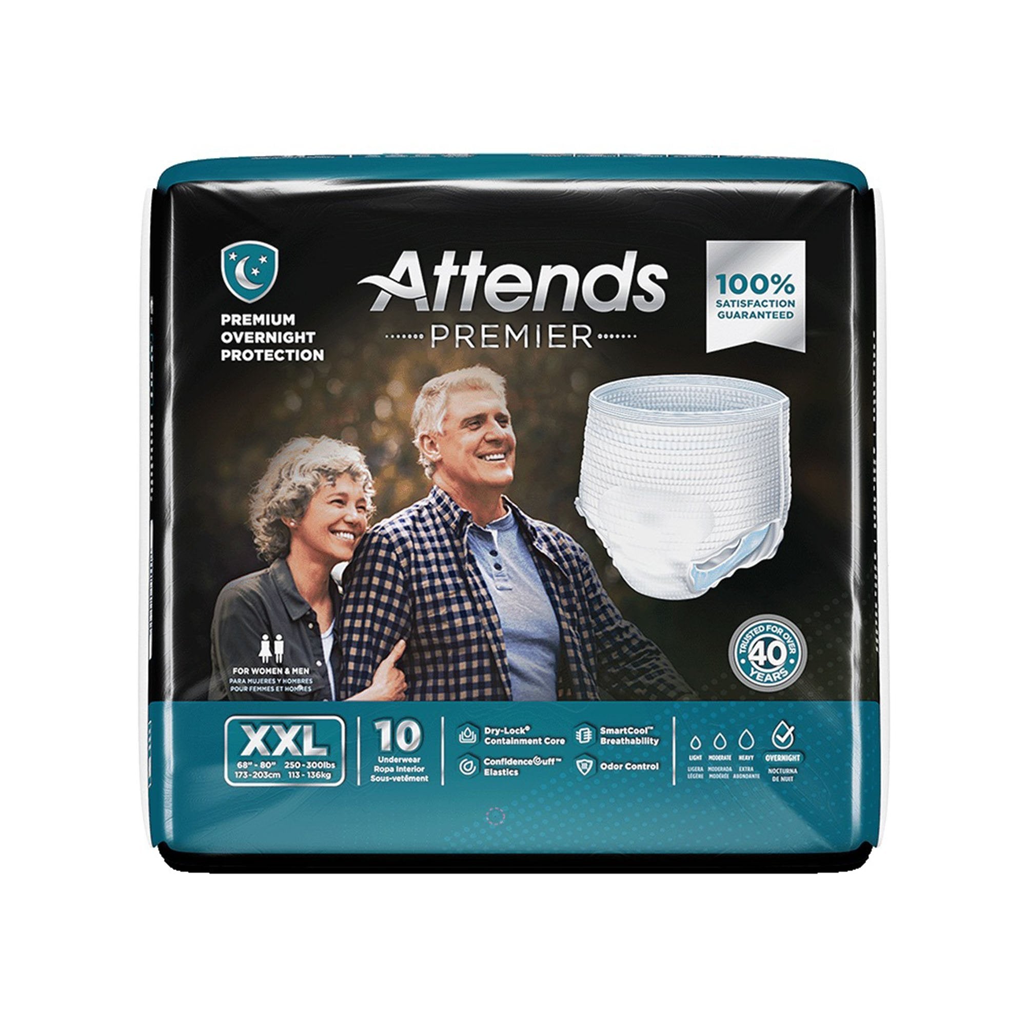 Attends® Premier Absorbent Underwear, 2X Large (10 Units)