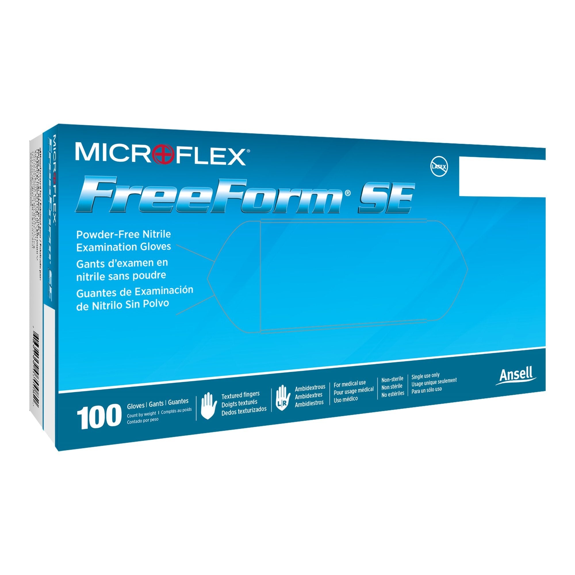 FreeForm® SE Exam Glove, Medium, Blue (100 Units)