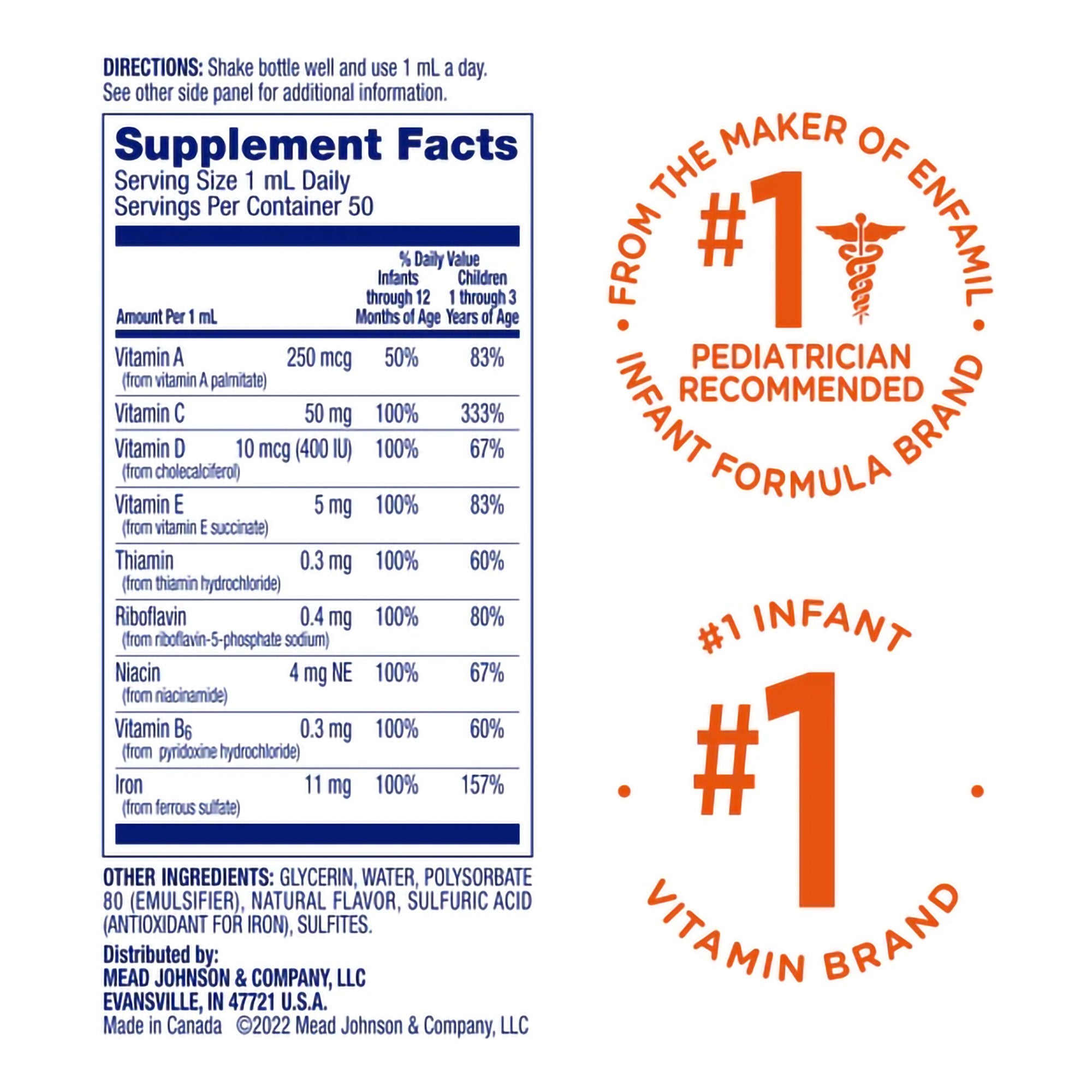 Poly·Vi·Sol® with Iron Pediatric Multivitamin Supplement (1 Unit)