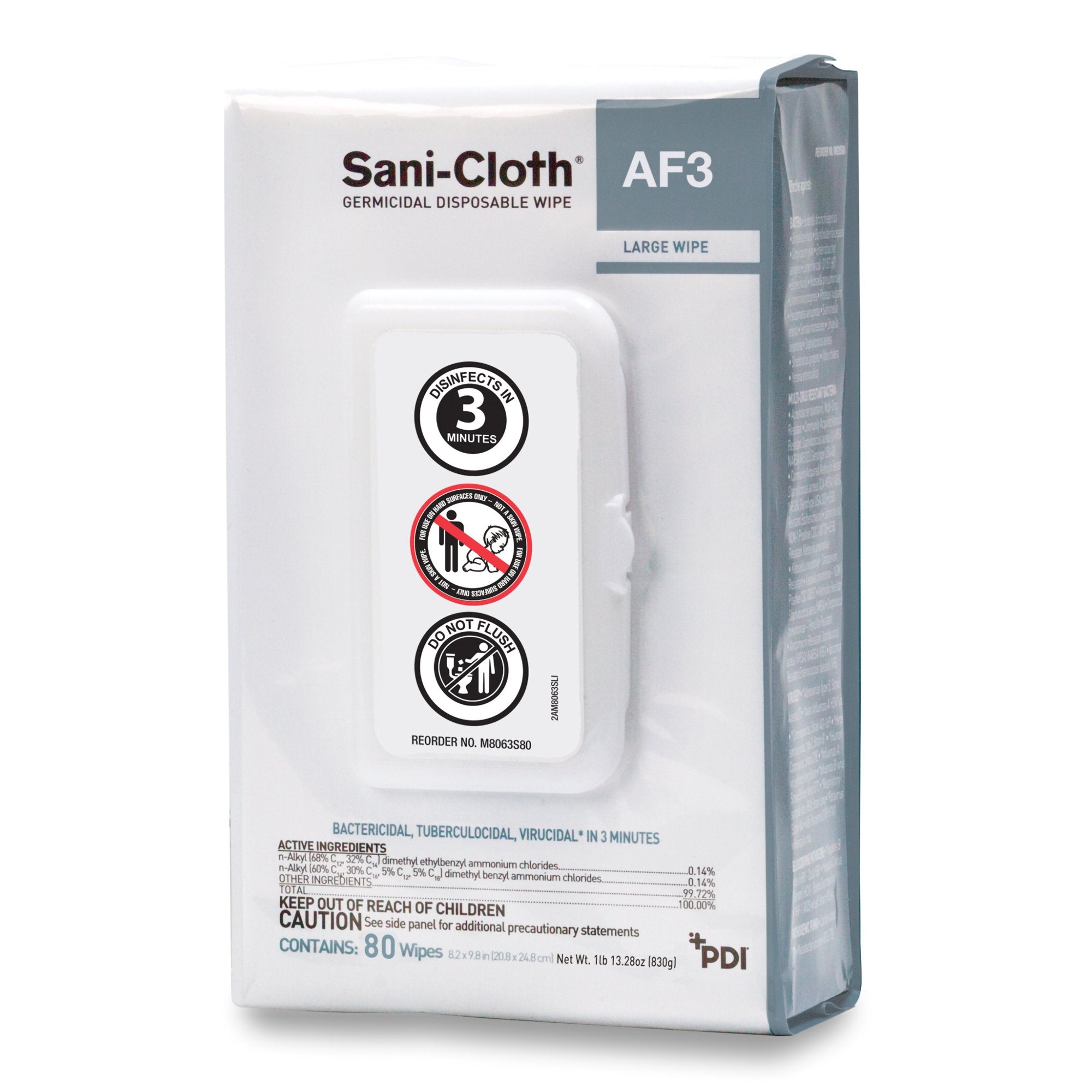 Sani-Cloth® AF3 Surface Disinfectant Cleaner, 80 Count Portable Pack (80 Units)