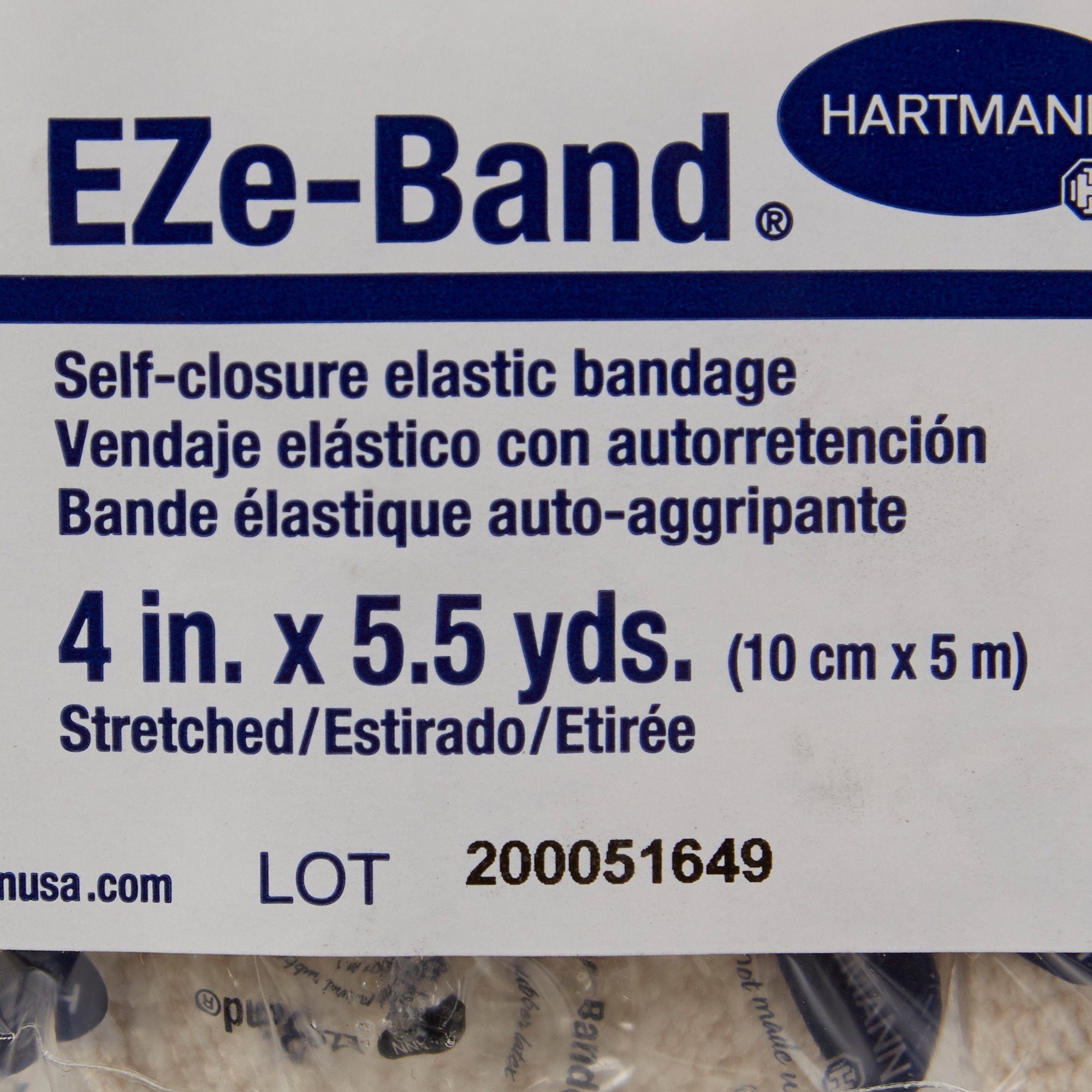 EZe-Band® LF Double Hook and Loop Closure Elastic Bandage, 4 Inch x 5-1/2 Yard (10 Units)