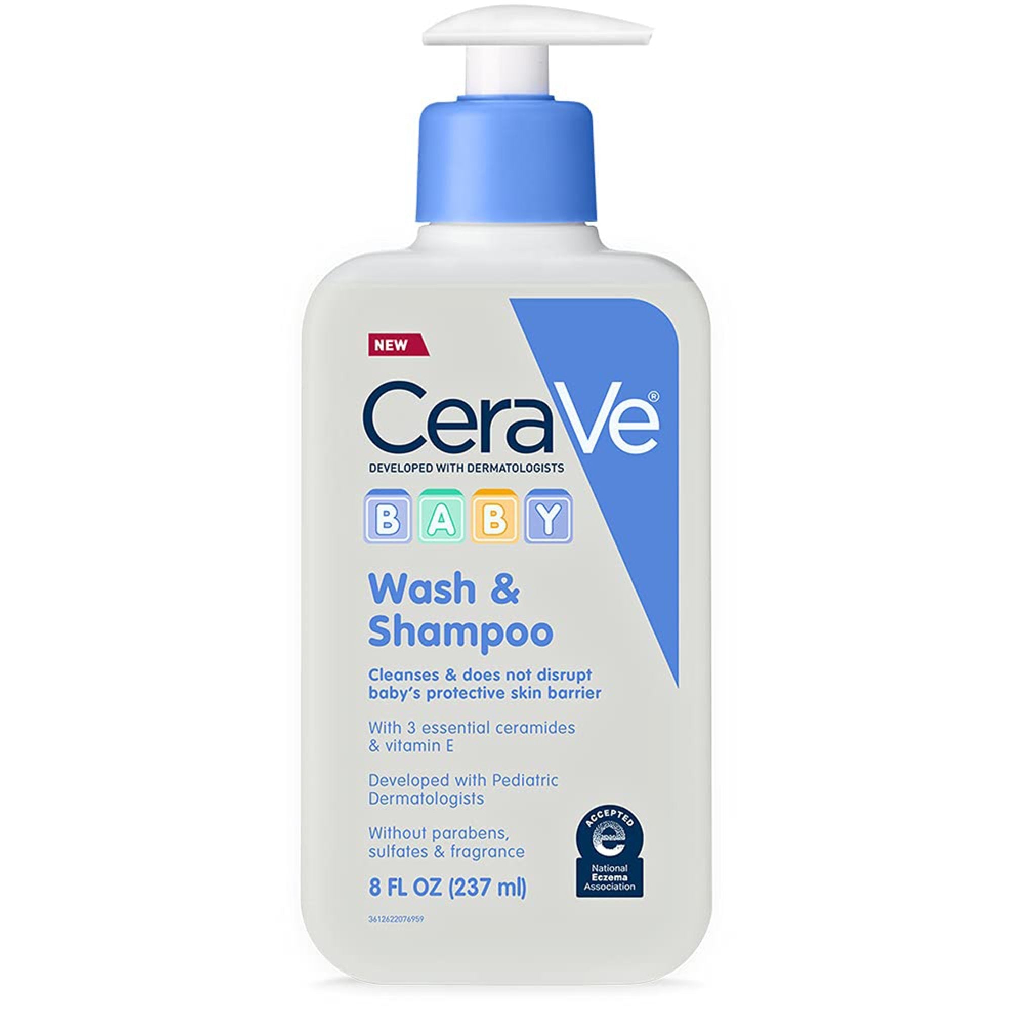 Baby Shampoo and Body Wash CeraVe® 8 oz. Pump Bottle Unscented (1 Unit)