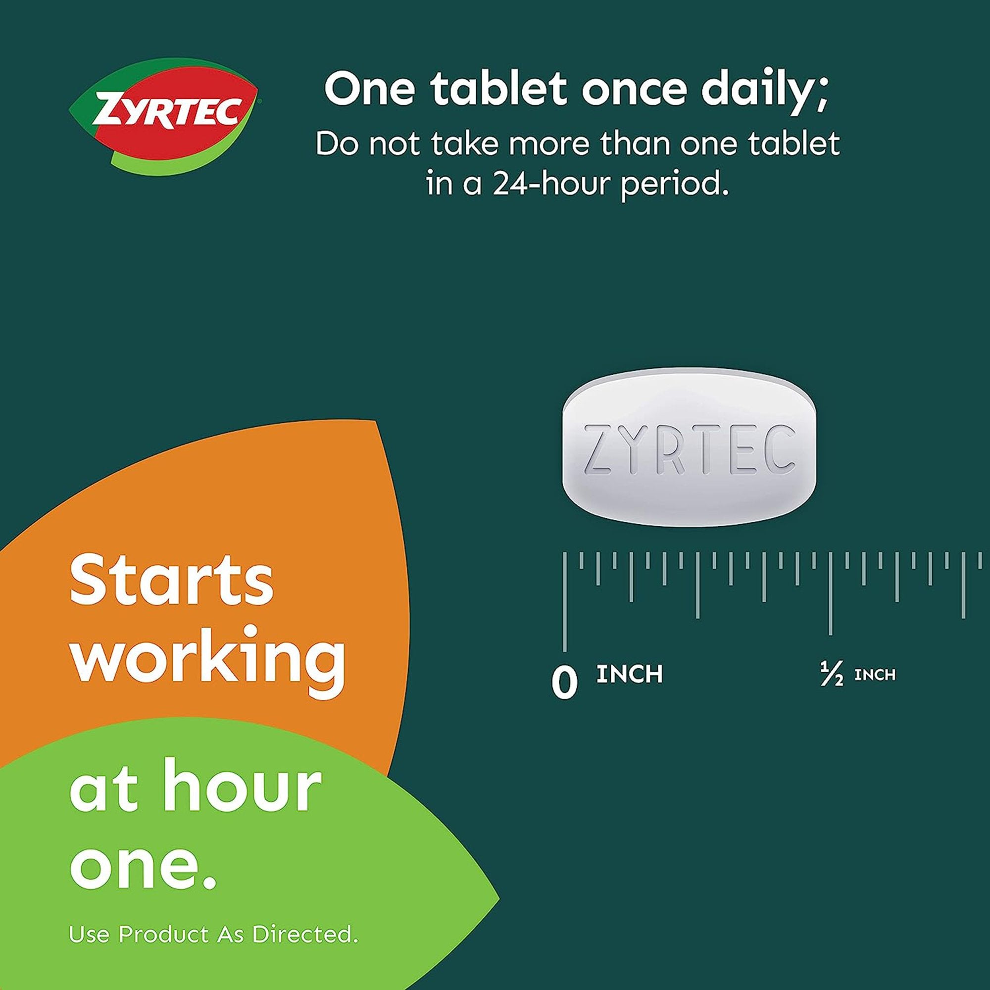 Zyrtec® 24 Hour 10 mg Tablets (1 Unit)