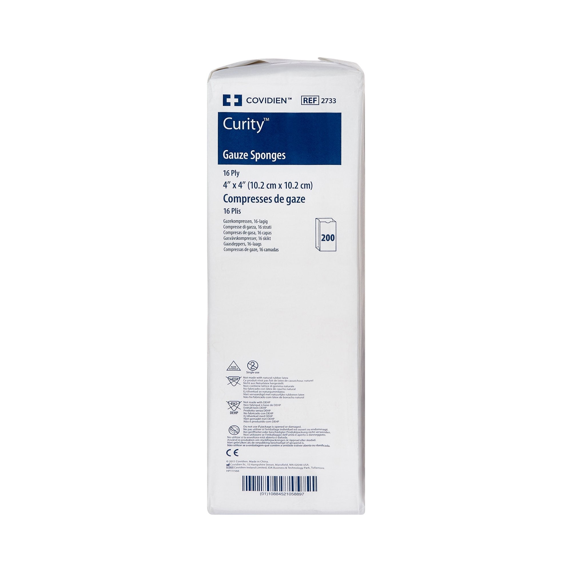 Curity™ NonSterile USP Type VII Gauze Sponge, 4 x 4 Inch (2000 Units)