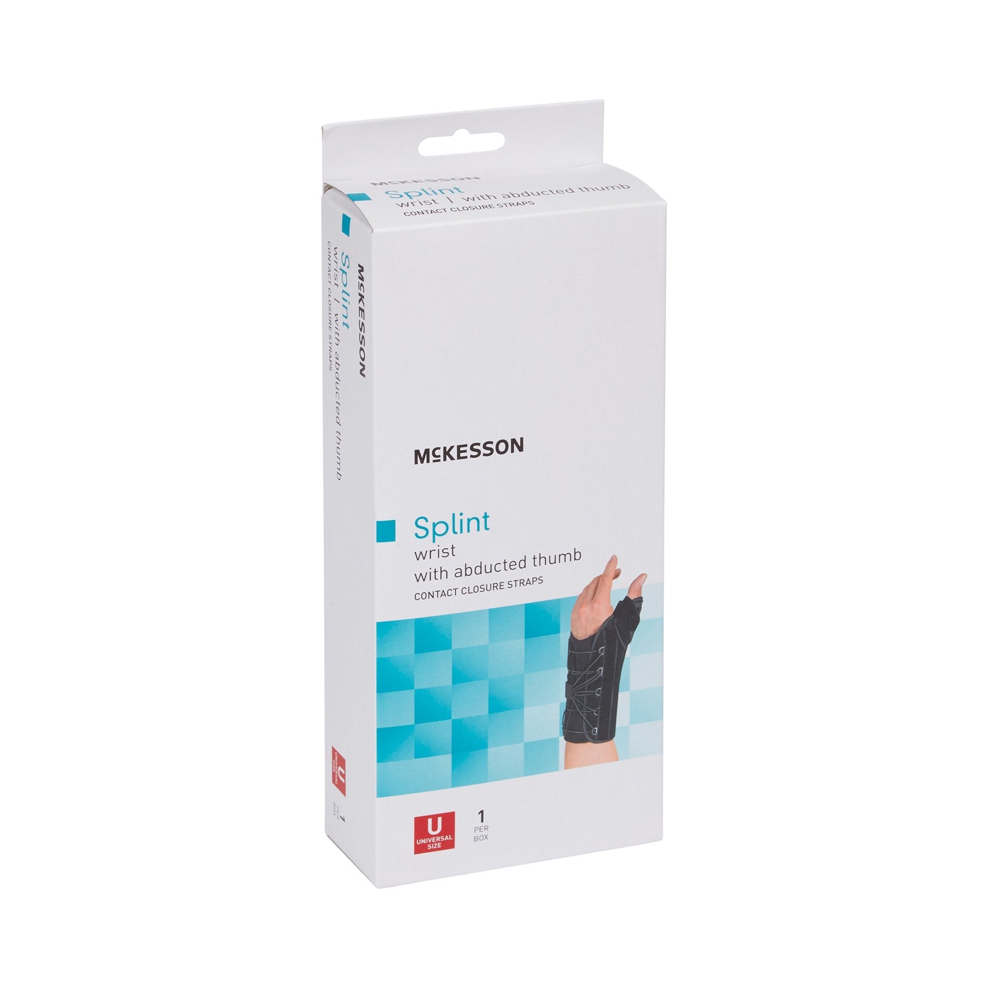 McKesson Right Wrist Splint with Abducted Thumb, One Size Fits Most (1 Unit)