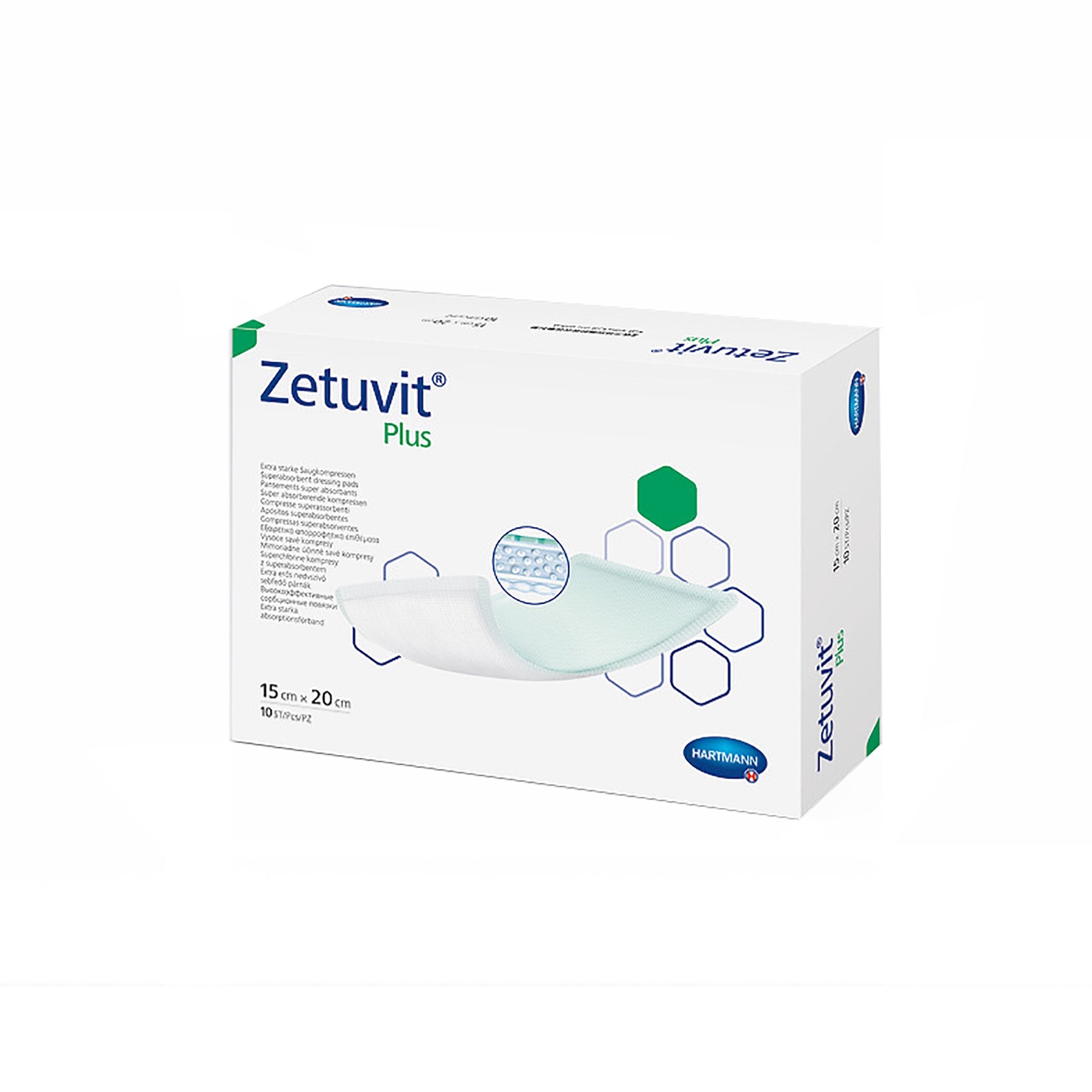 Zetuvit® Plus Sterile Superabsorbent Dressing, 6 x 8 Inch (10 Units)