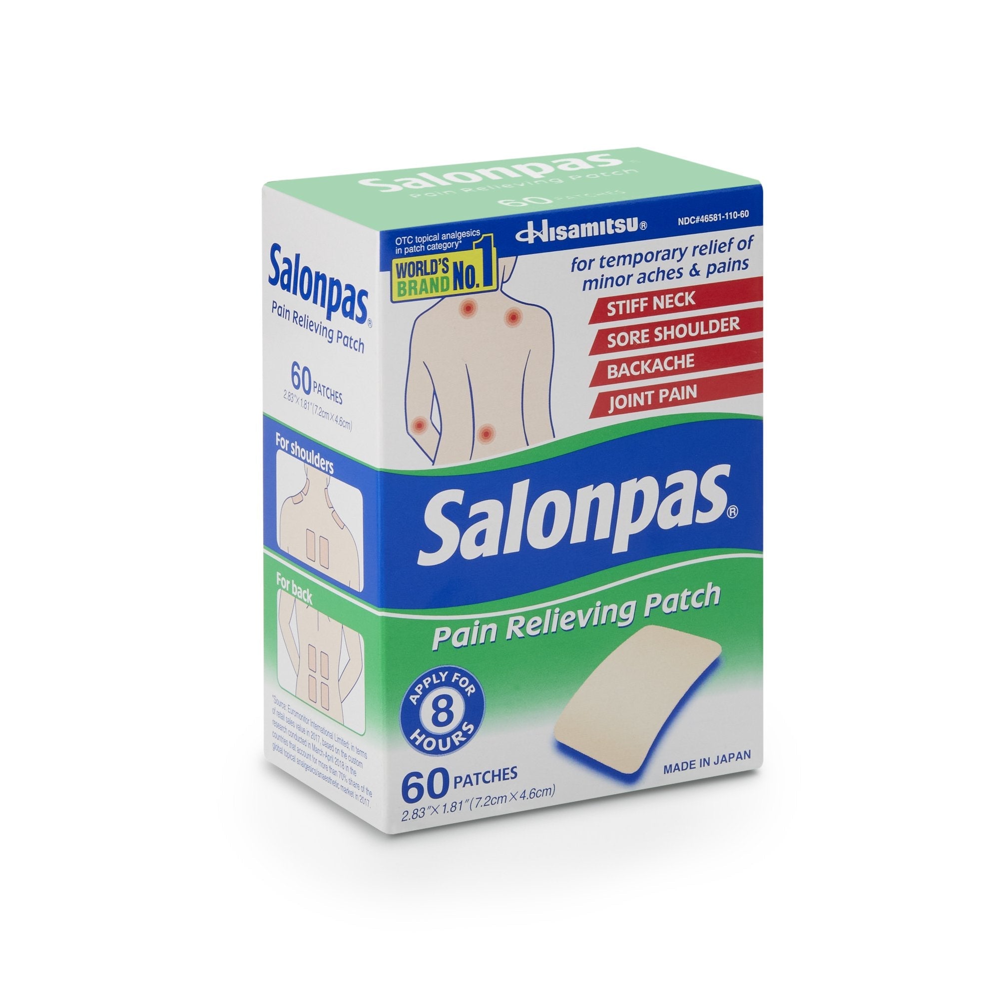 Salonpas® Camphor / Menthol / Methyl Salicylate Topical Pain Relief (60 Units)