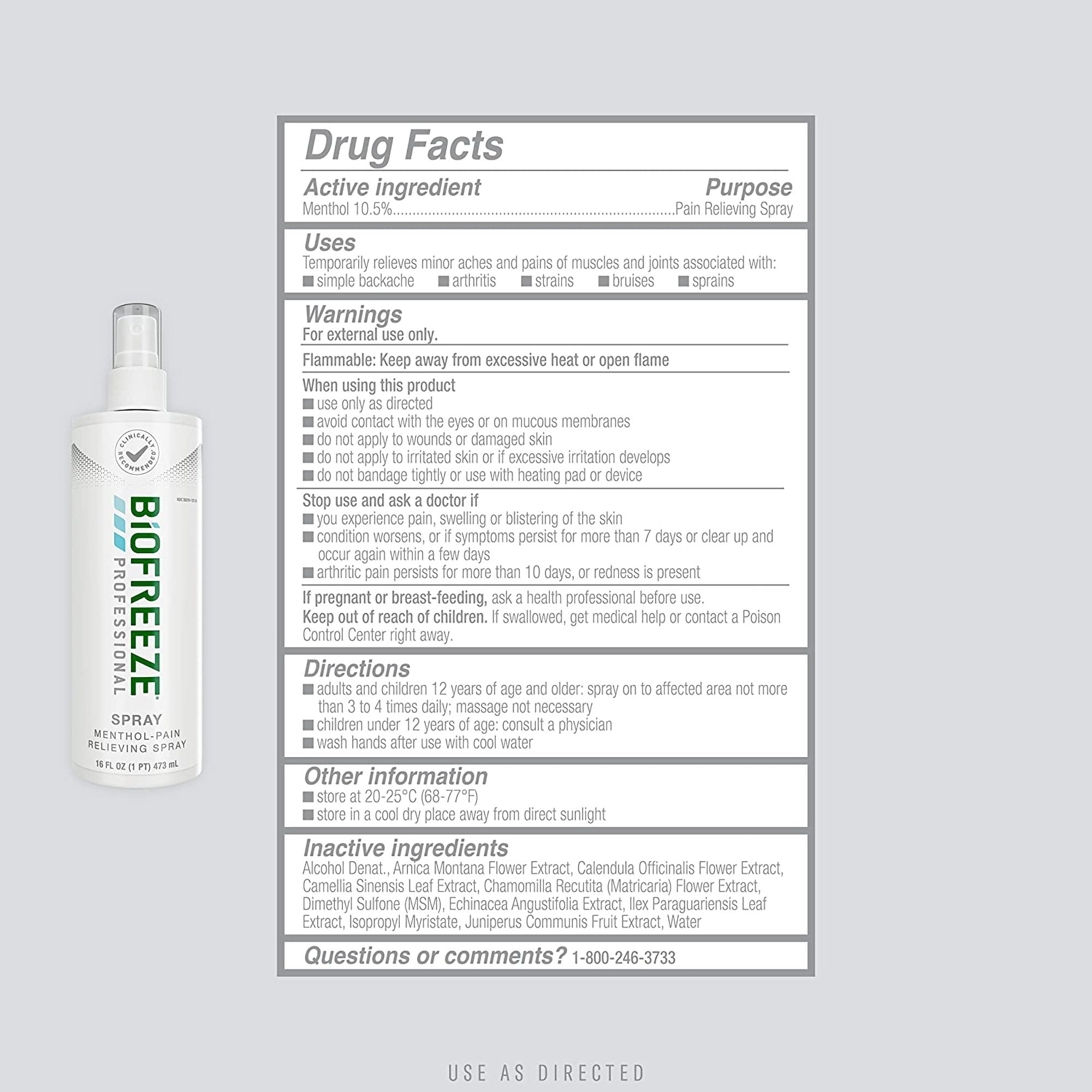 Biofreeze® Professional Menthol Topical Pain Relief, 16-ounce Pump Bottle (1 Unit)