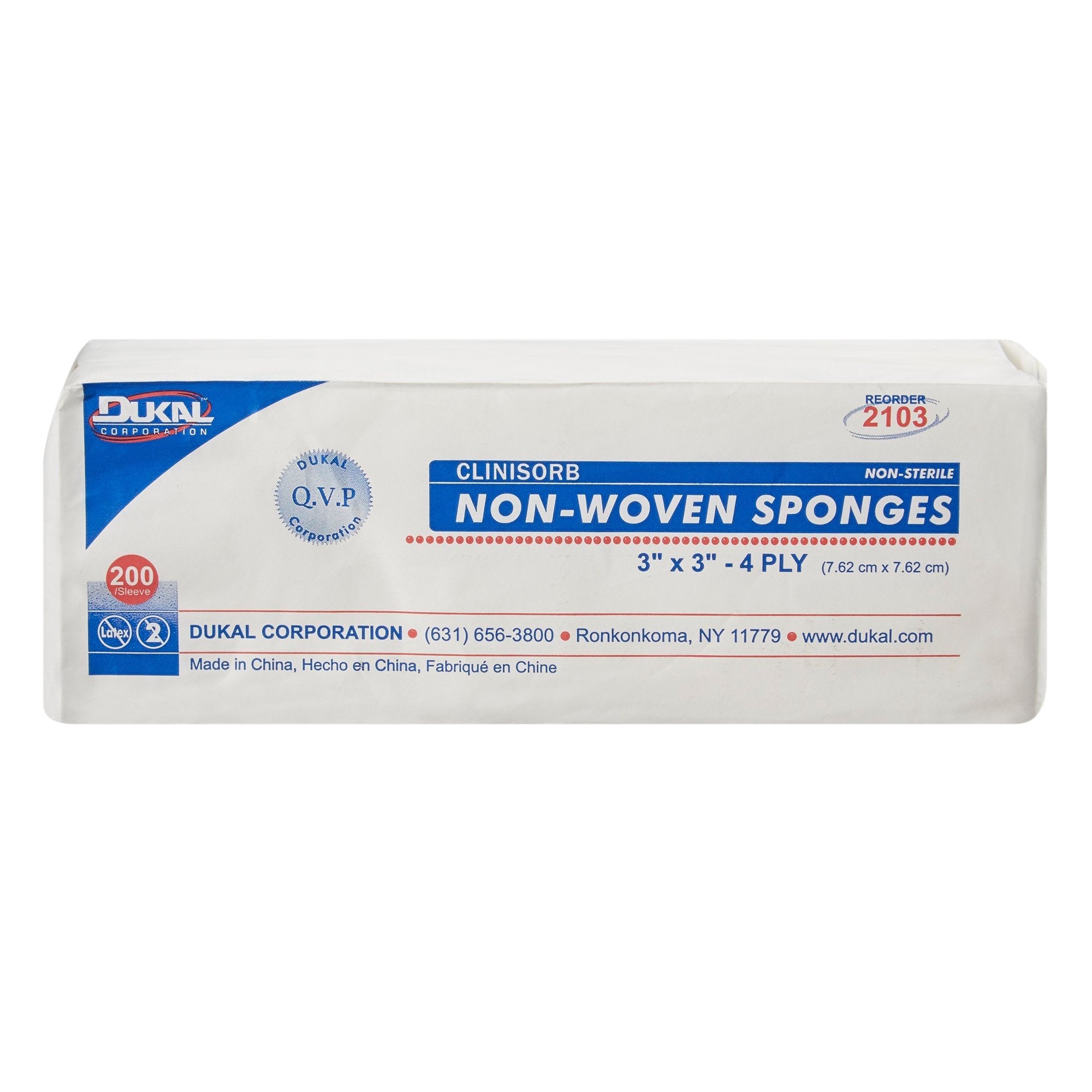 Clinisorb Nonwoven Sponge, 3 x 3 Inch (4000 Units)