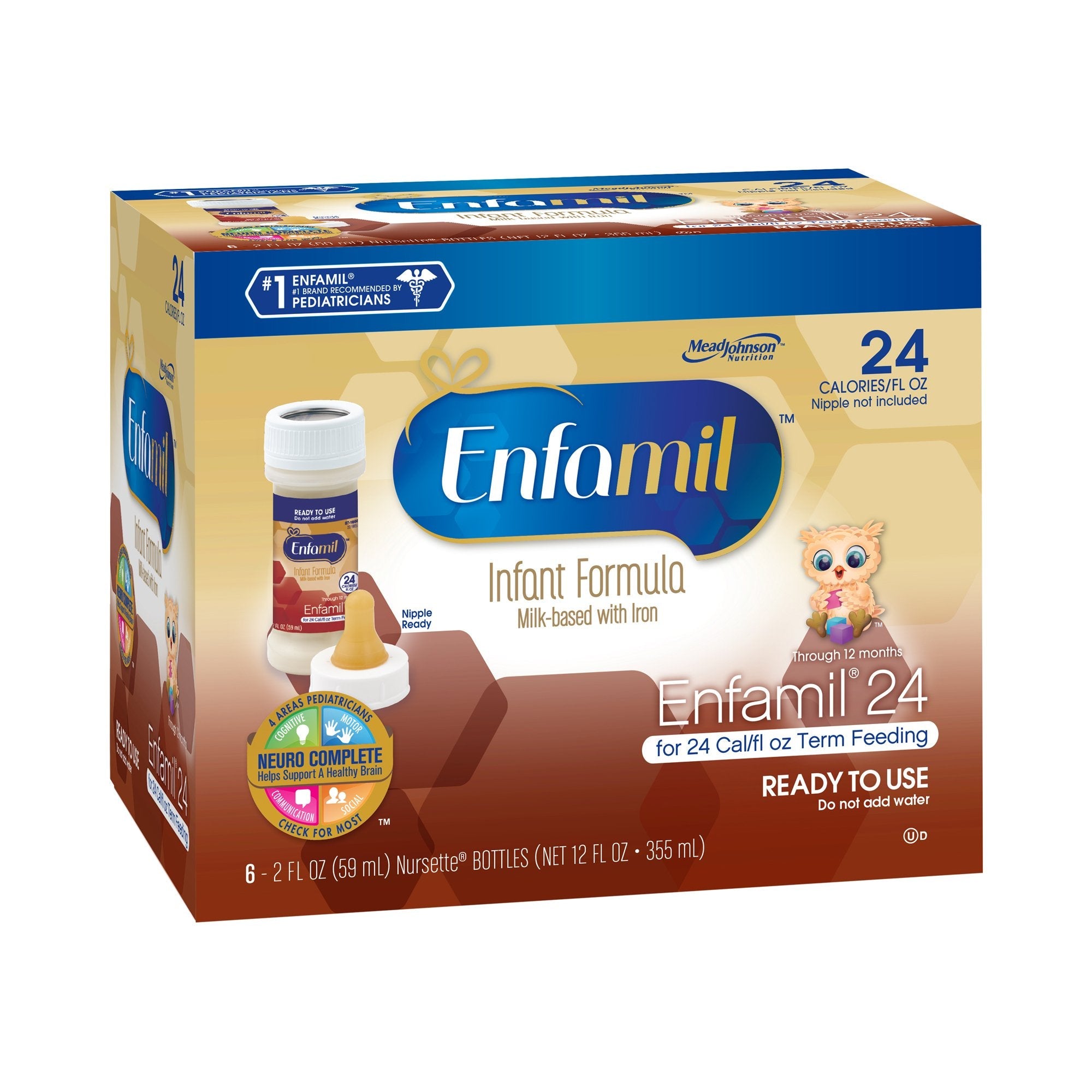 Enfamil® 24 Ready to Use Infant Formula, 2-ounce Bottle (6 Units)