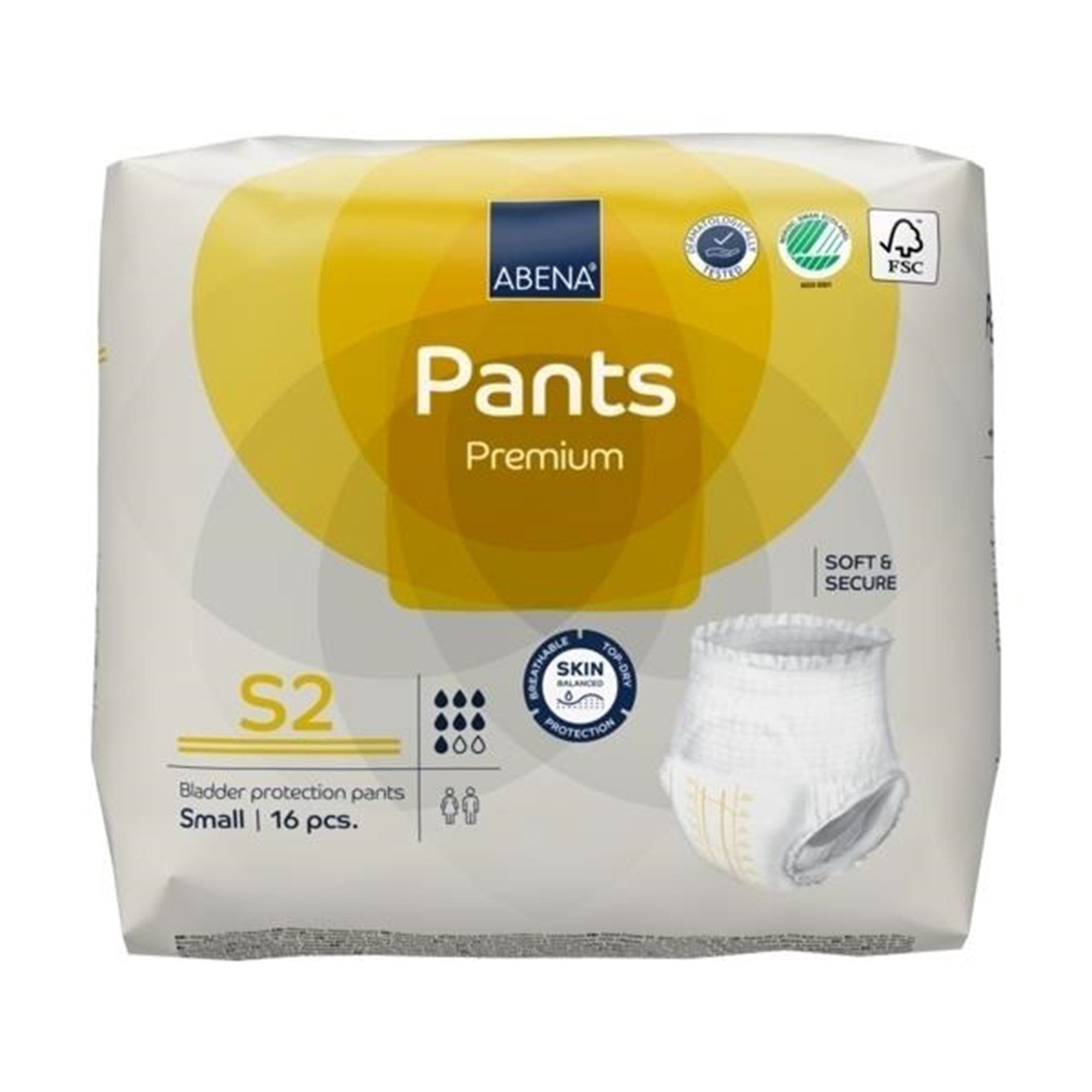 Abena® Premium Pants S2 Incontinence Brief, Small (16 Units)