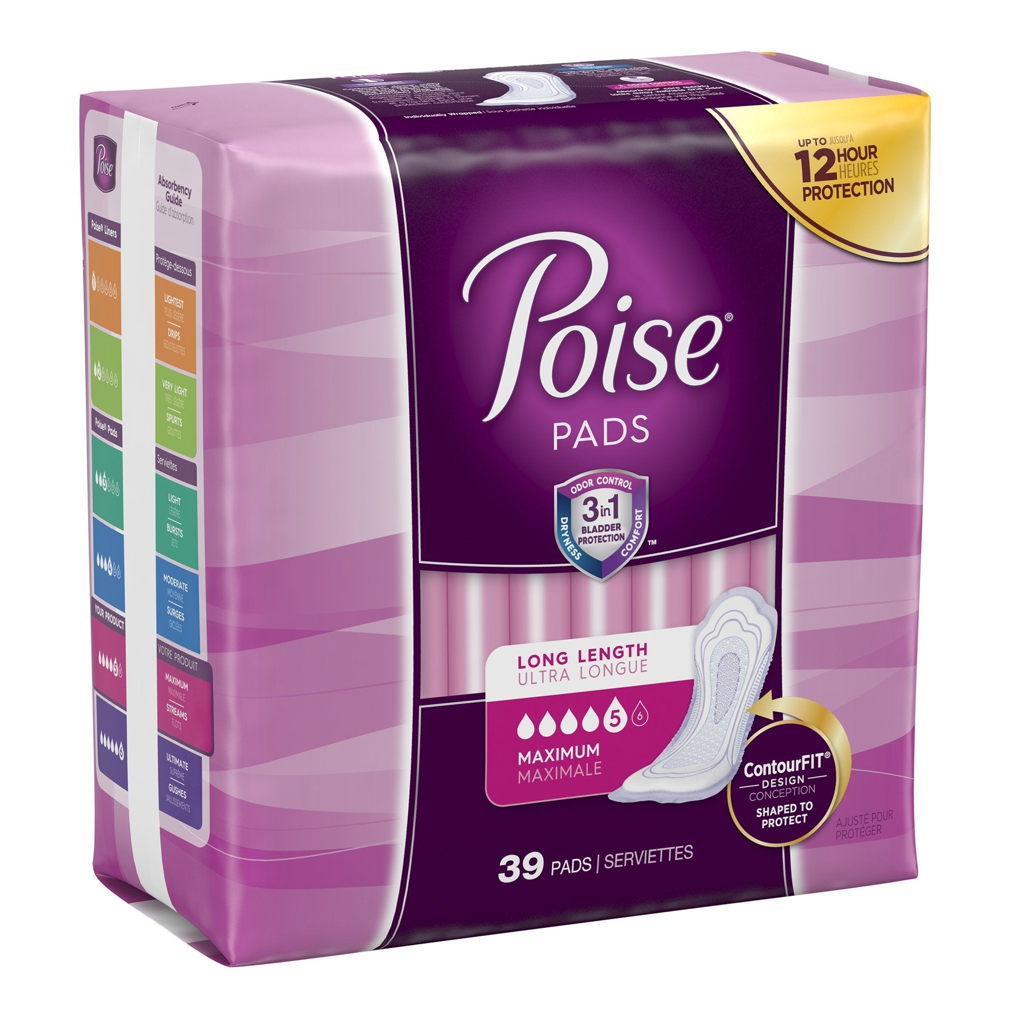 Poise® Maximum Bladder Control Pad, 14.6 Inch Length (39 Units)