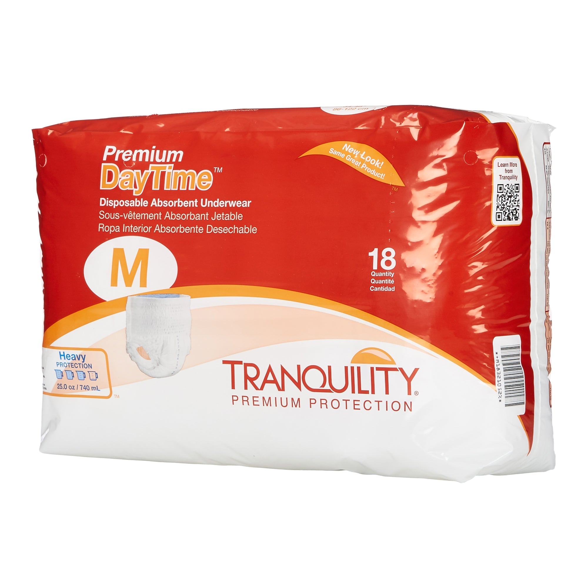 Tranquility® Premium DayTime™ Medium Underwear - 18 Pack Heavy Absorbency