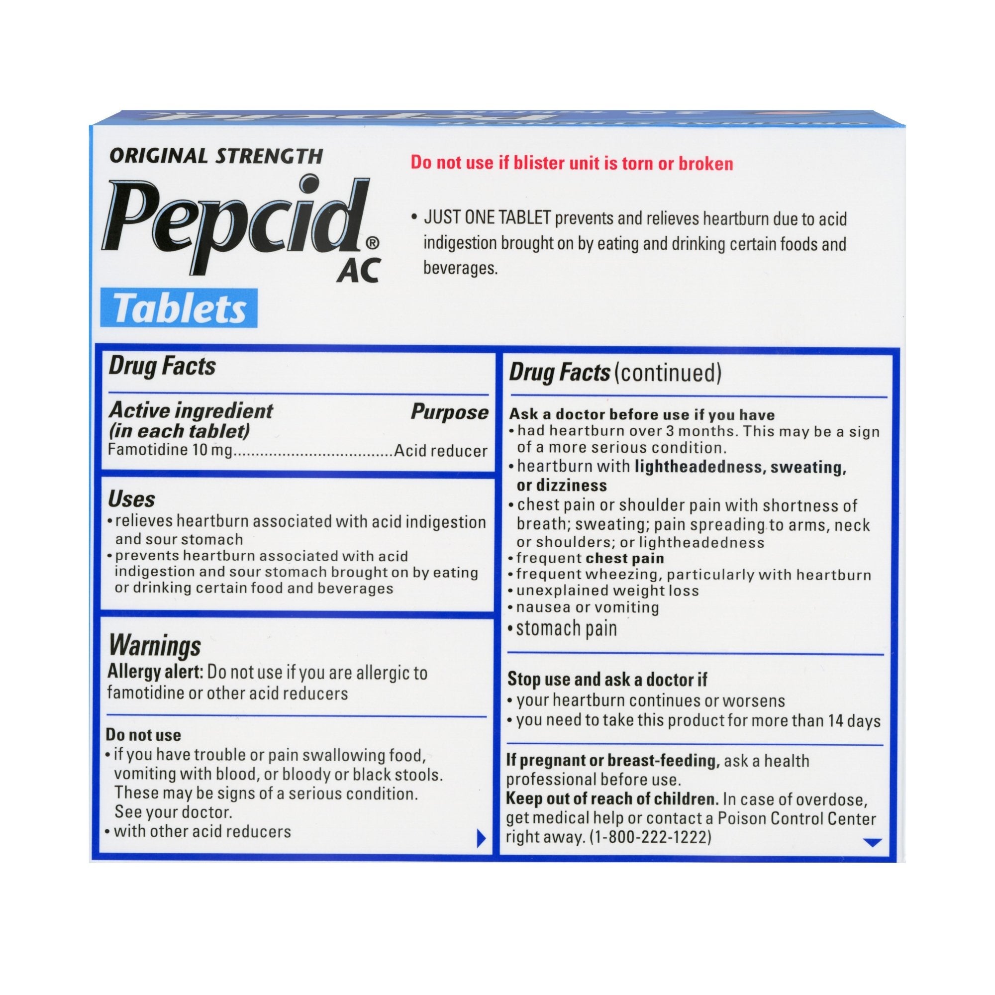 Pepcid® AC Tablets Original Strength (1 Unit)