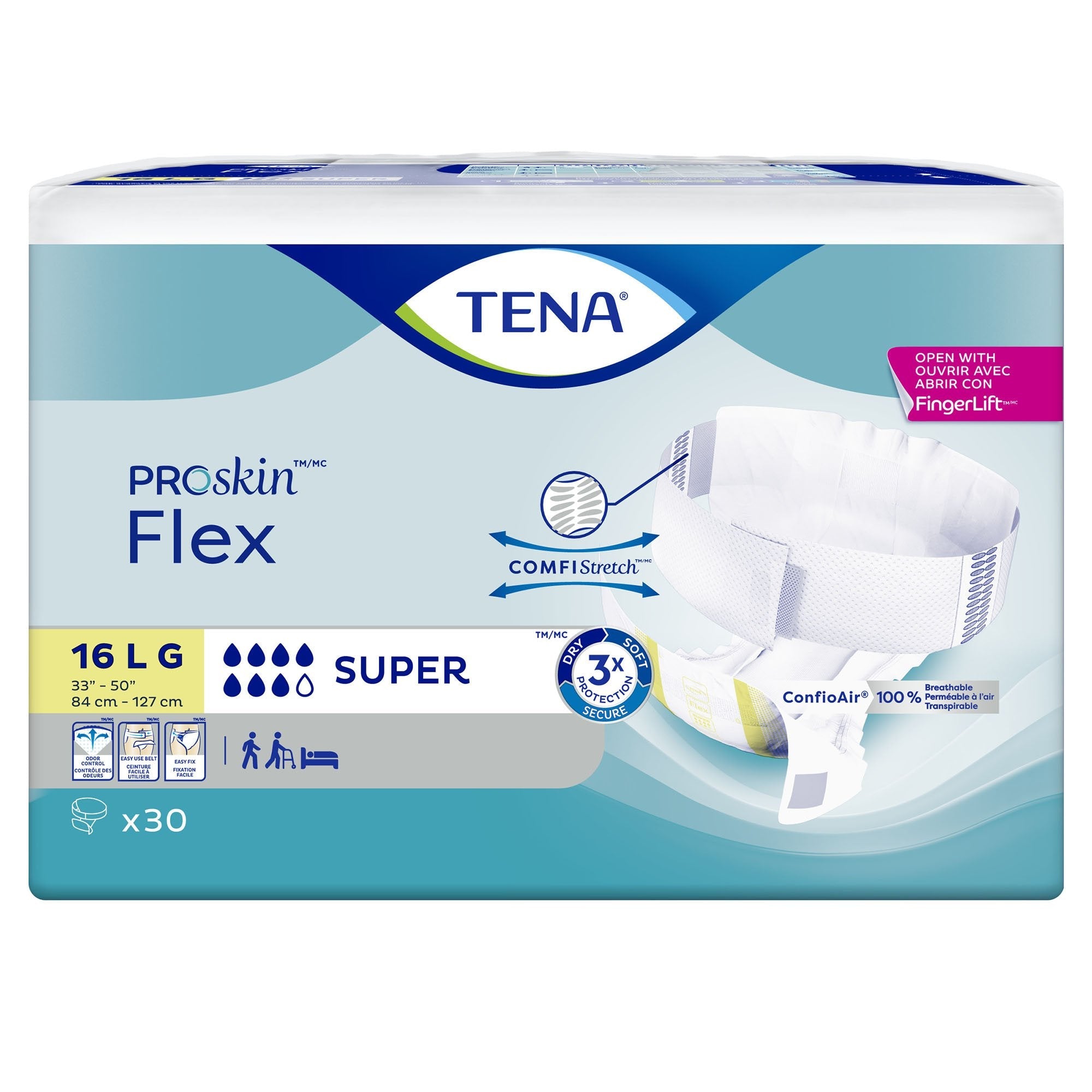 Tena® Flex™ Super Incontinence Belted Undergarment, Size 16 (1 Unit)