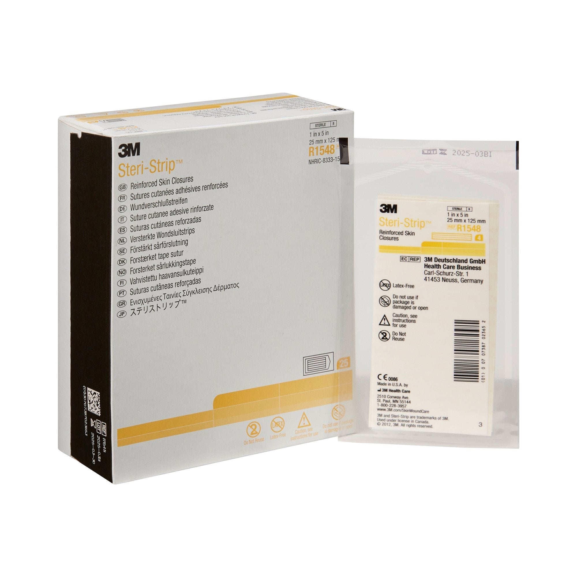 3M™ Steri-Strip™ Skin Closure Strip, 1 x 5 in. (100 Units)