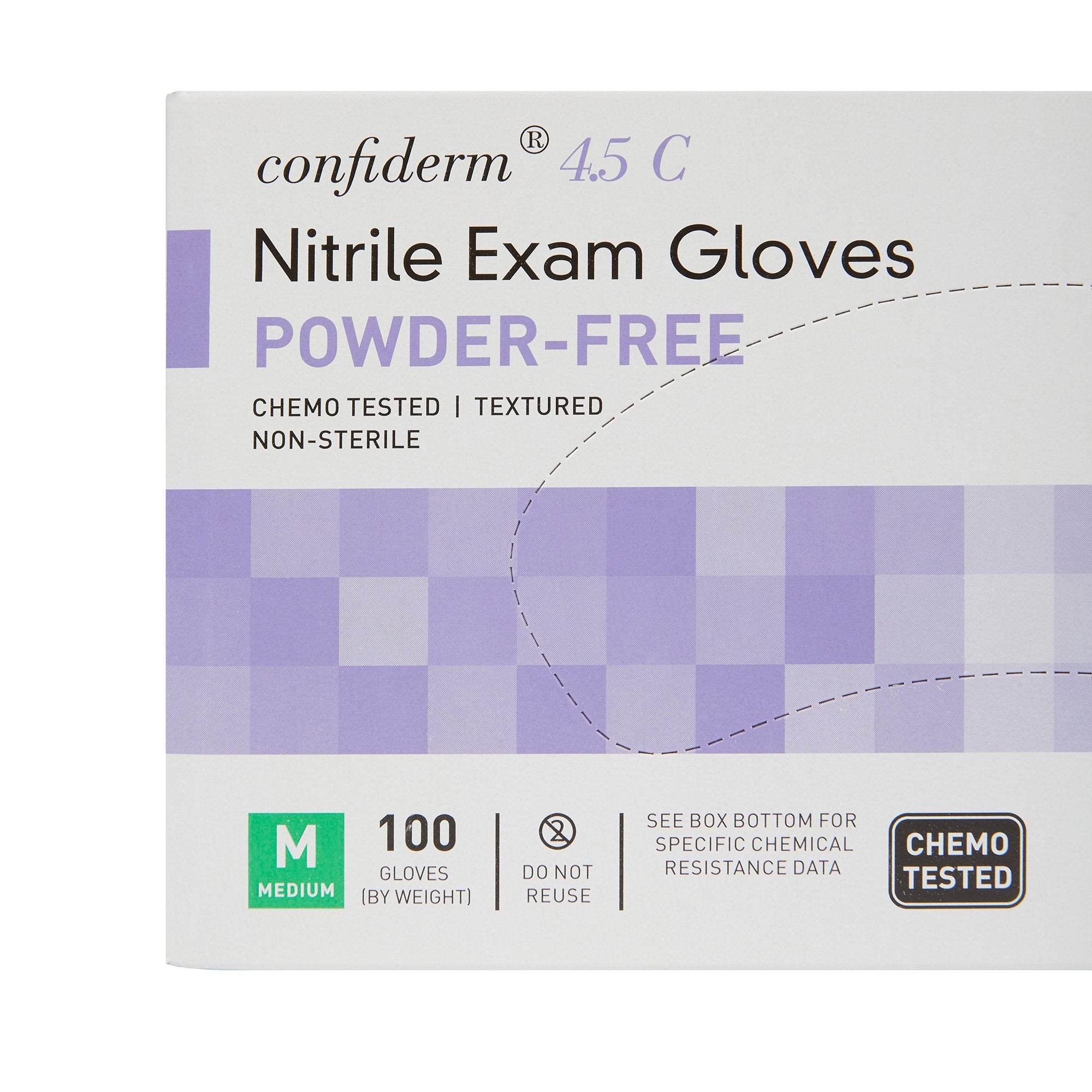McKesson Confiderm 4.5C Nitrile Exam Gloves, Medium, Blue - 100 Pack