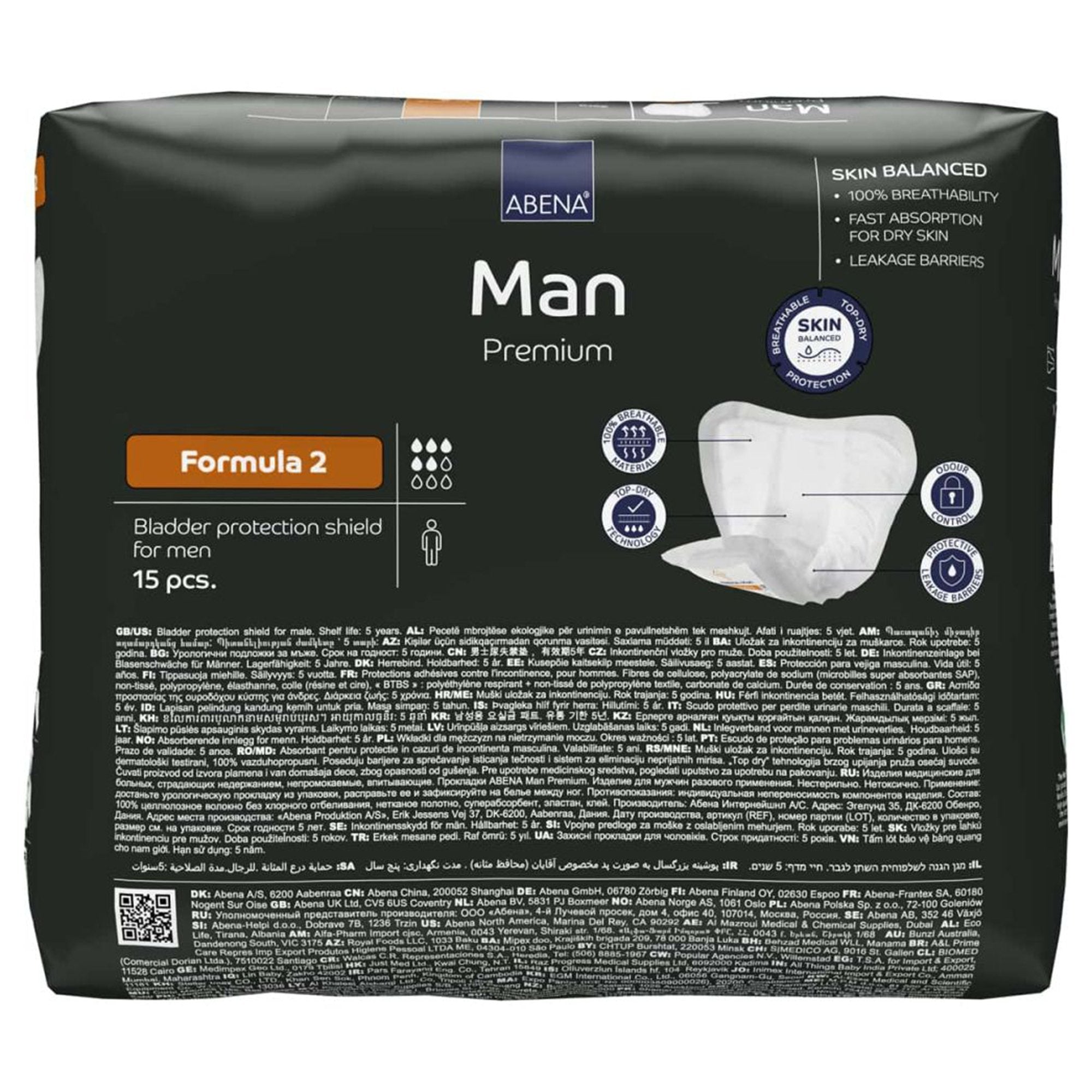 Abena® Man Premium Bladder Protection Shield, Formula 2 (15 Units)