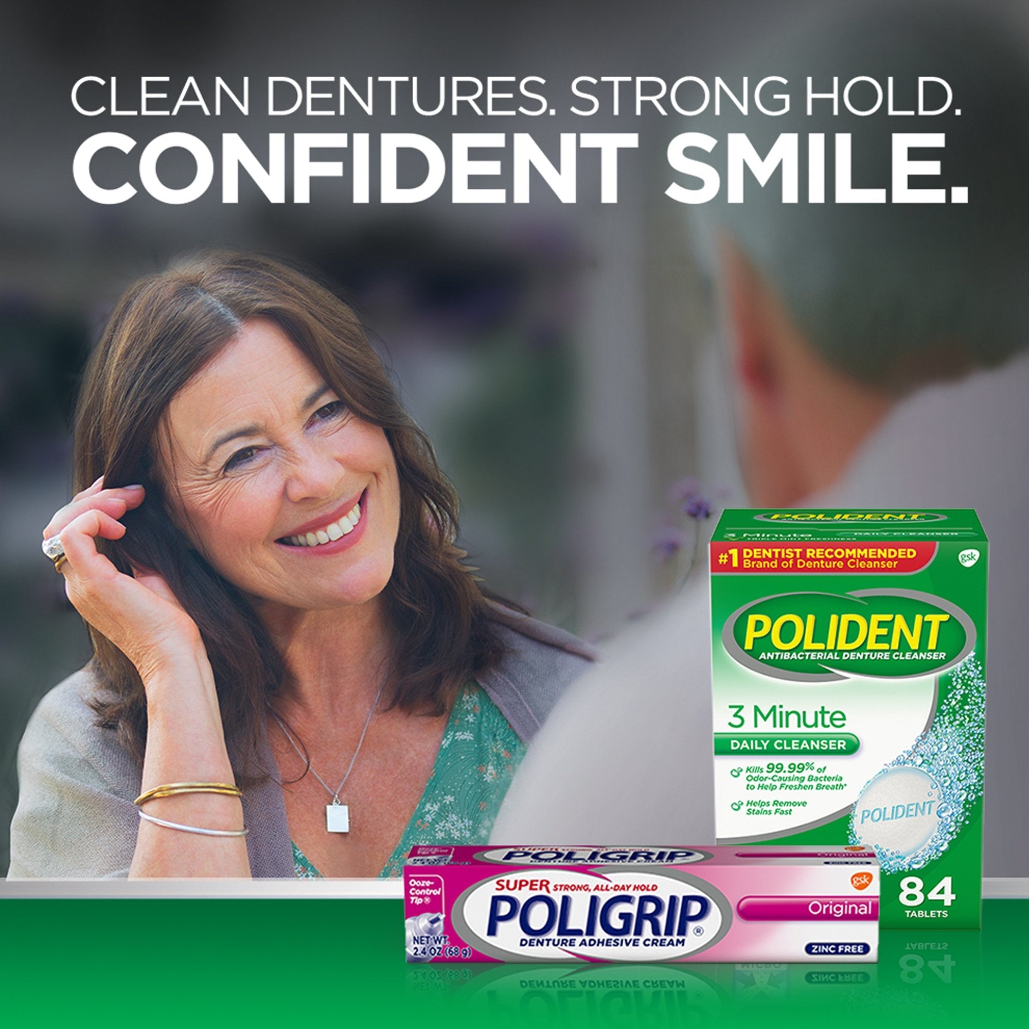 Super Poligrip® Original Denture Adhesive Cream, 2.4 oz Tube (1 Unit)