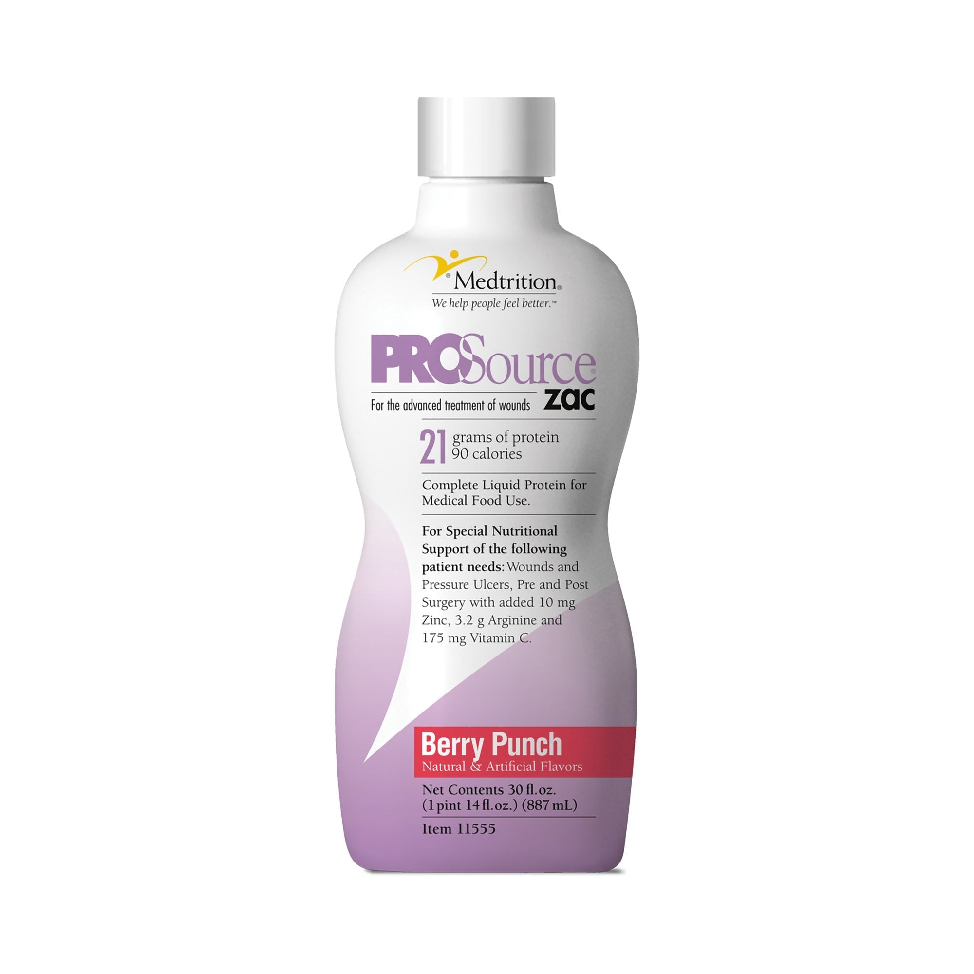 ProSource ZAC™ Berry Punch Complete Liquid Protein for Medical Food Use, 32-ounce Bottle (1 Unit)