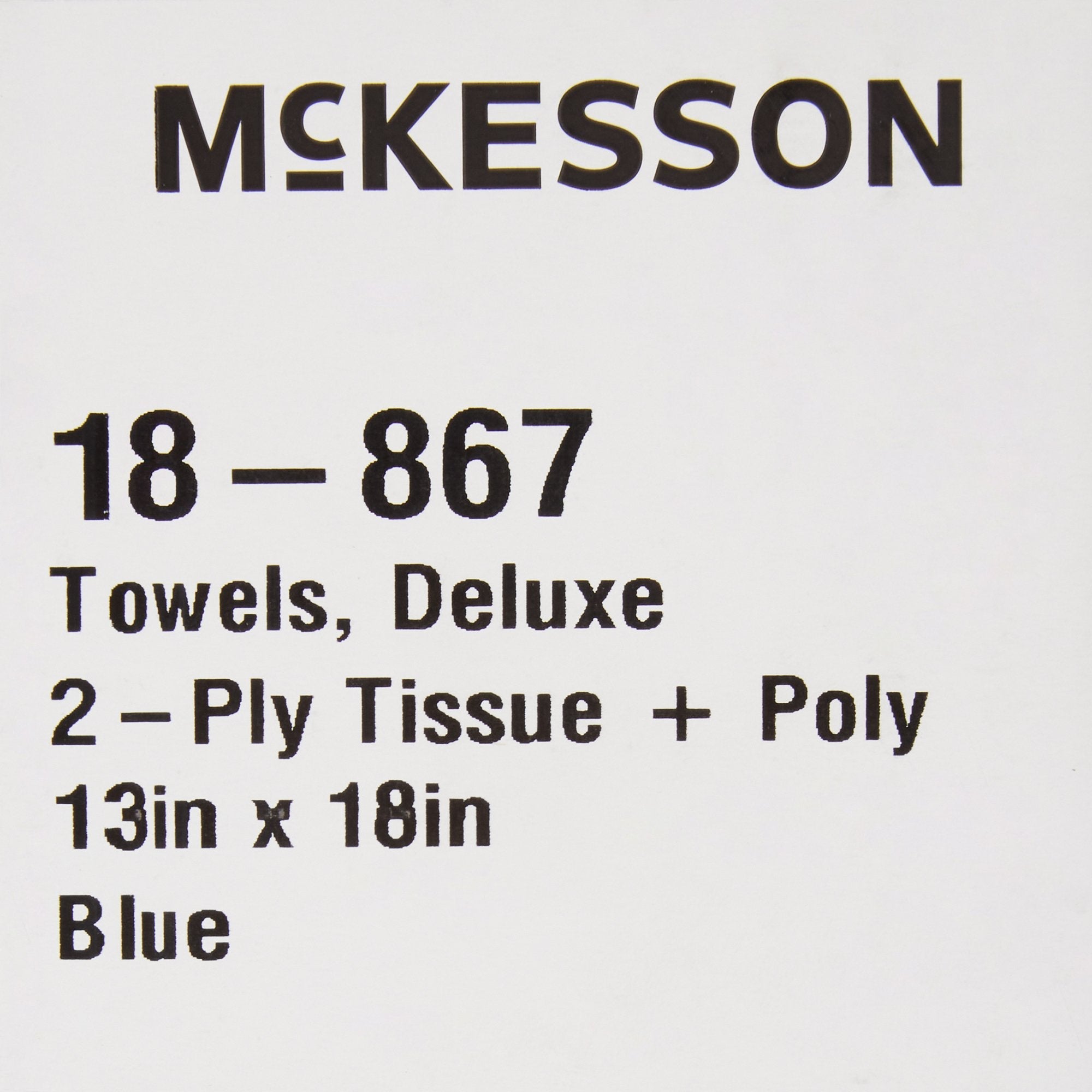 McKesson Nonsterile Blue Procedure Towels, 13 x 18 Inch (500 Units)