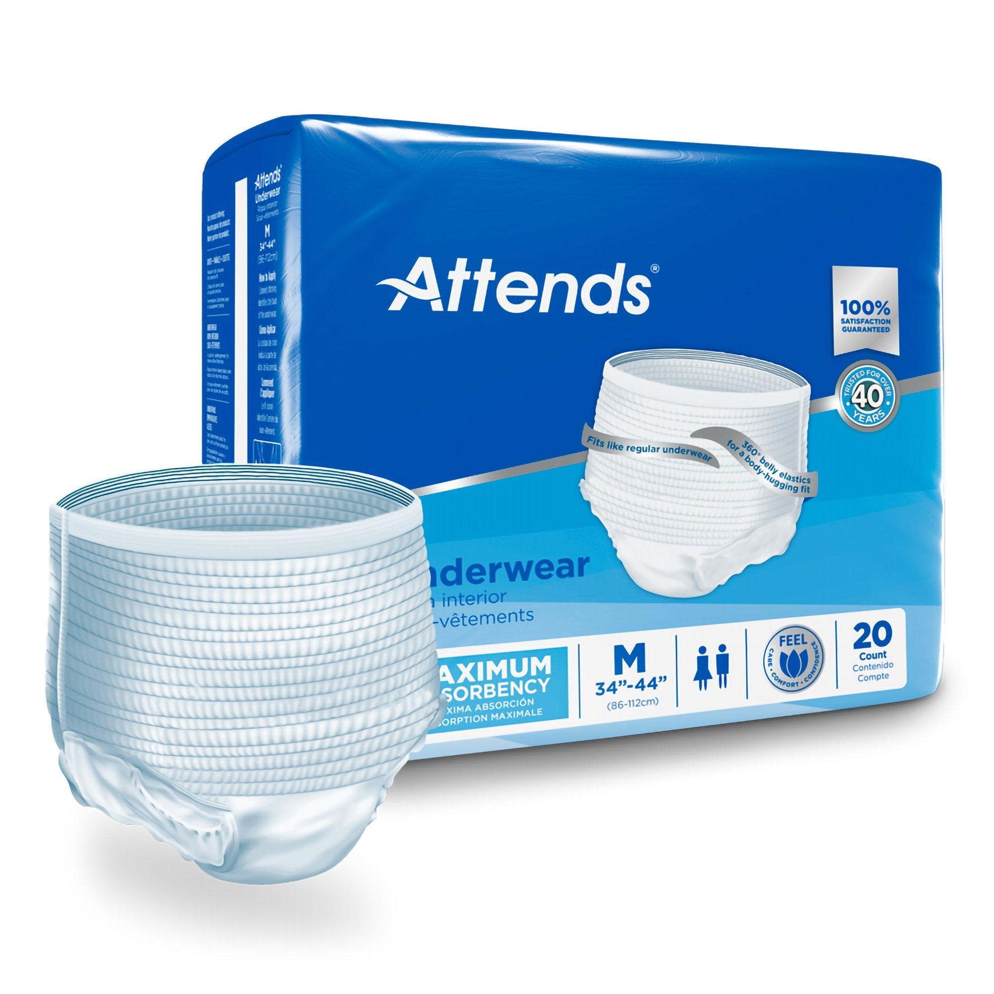 Attends® Extra Absorbency Underwear, Medium (1 Unit)