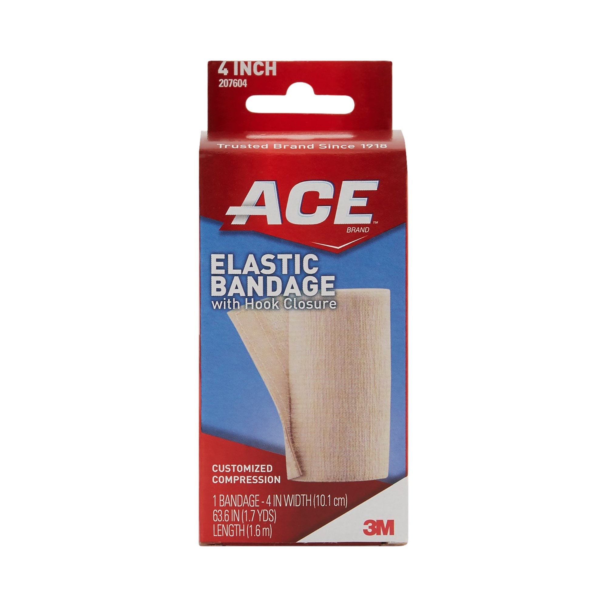 3M™ Ace™ Single Hook and Loop Closure Elastic Bandage, 4 Inch Width (72 Units)